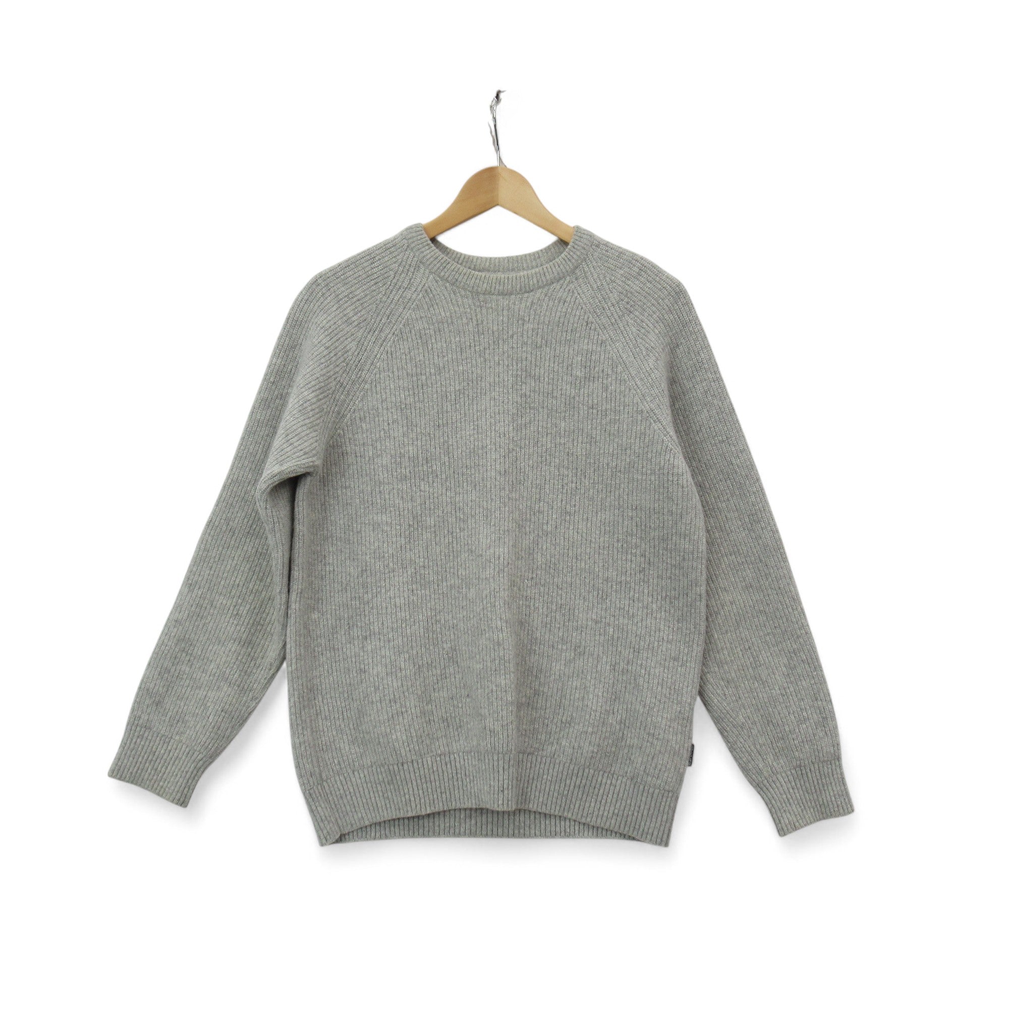 front image for Barbour Jumper Medium Grey Knitwear Menswear | Pre-loved