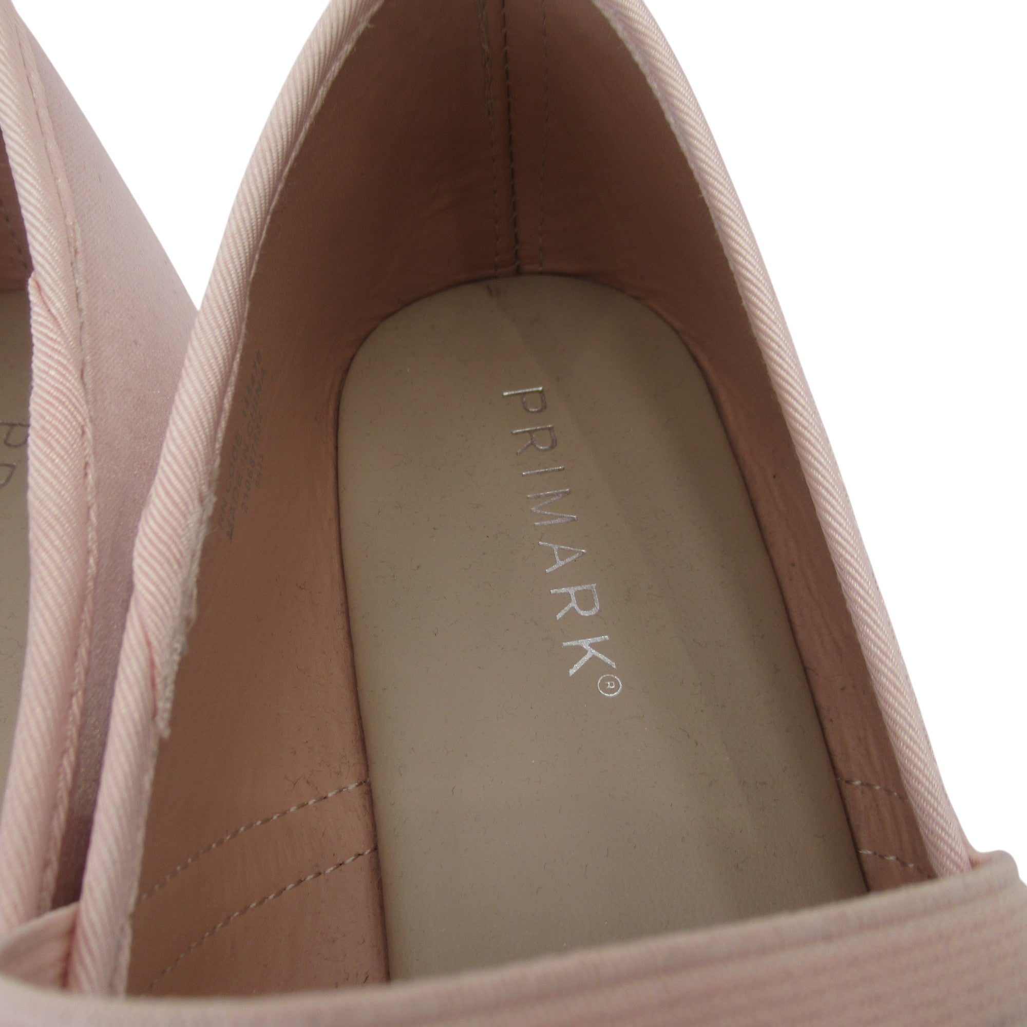 brand image for Primark Slip On Flat Shoes UK 8 Pink Satin Womenswear | Pre-loved