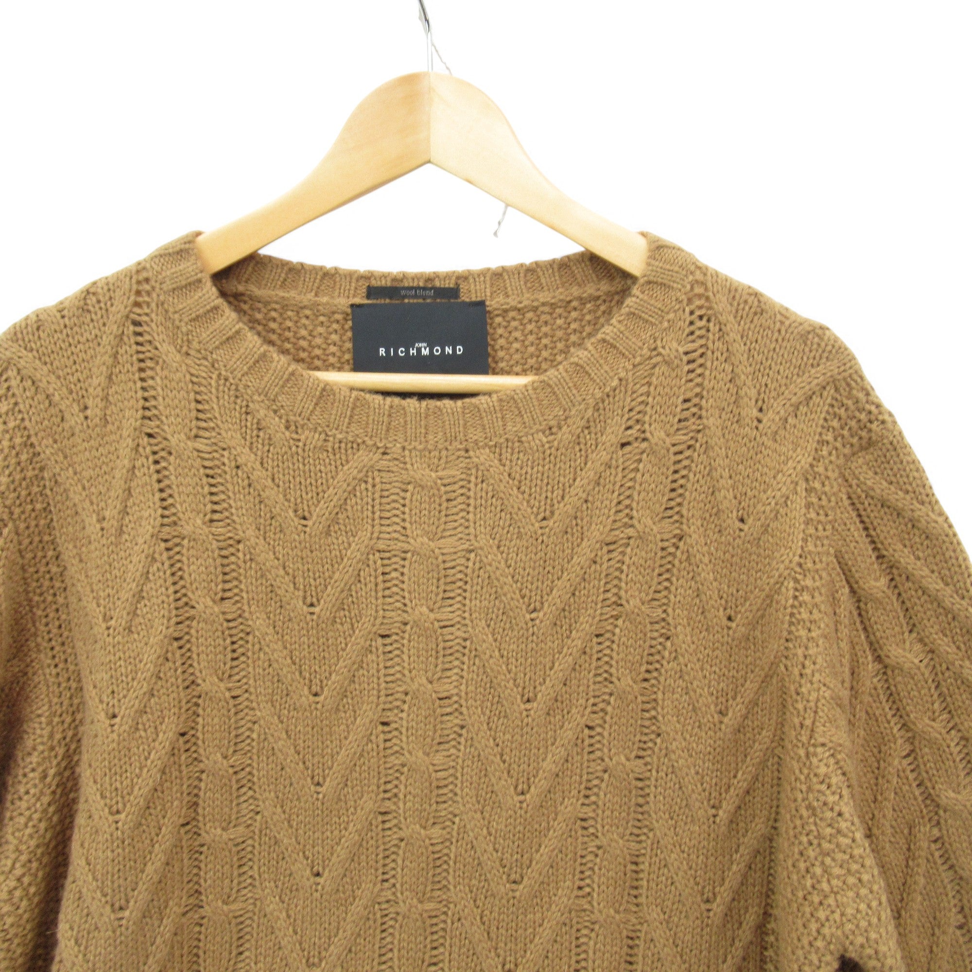 front image for John Richmond Jumper Brown XXL Knitwear Menswear | Pre-loved