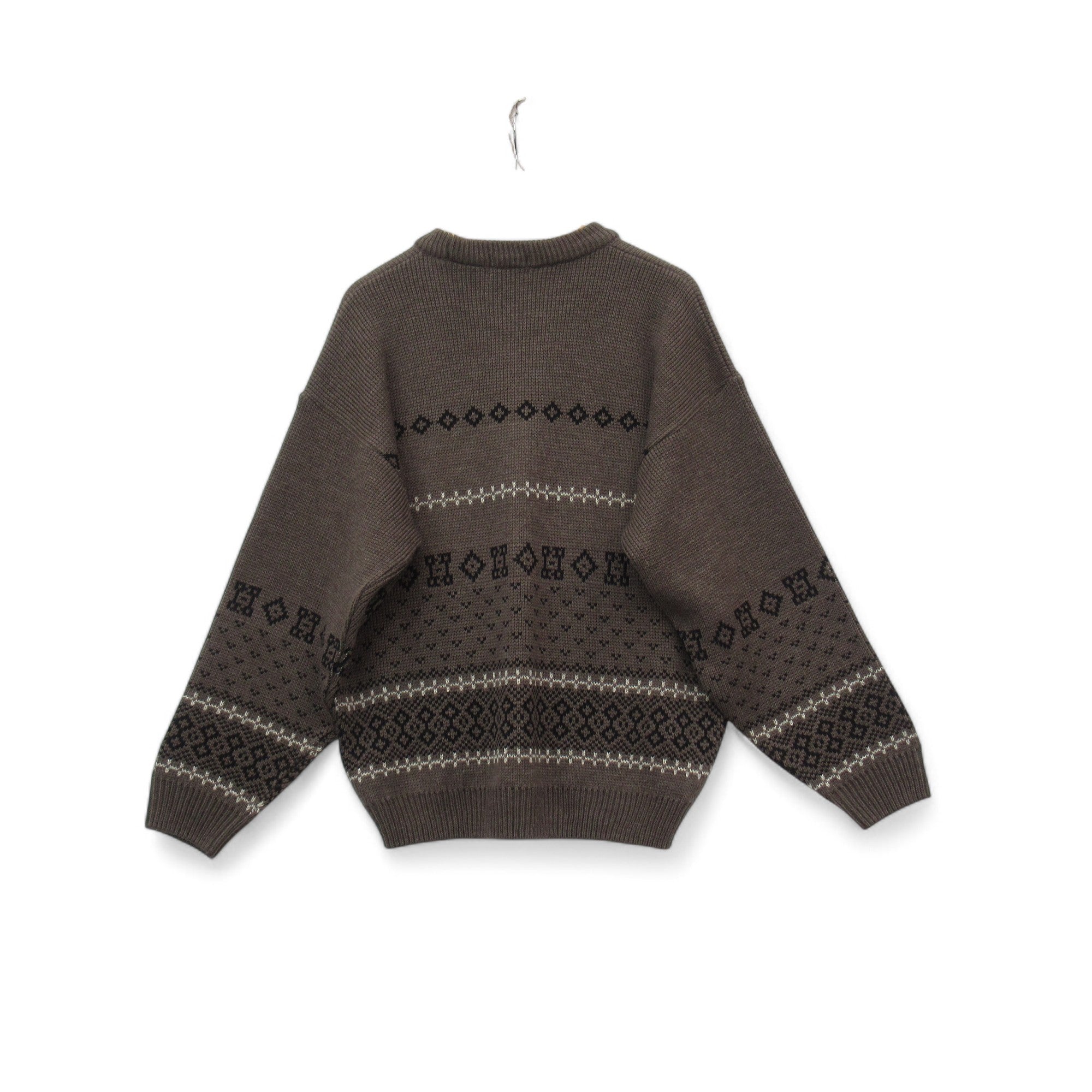 back image for St Michael Jumper Large Brown Knitwear Vintage Menswear | Pre-loved