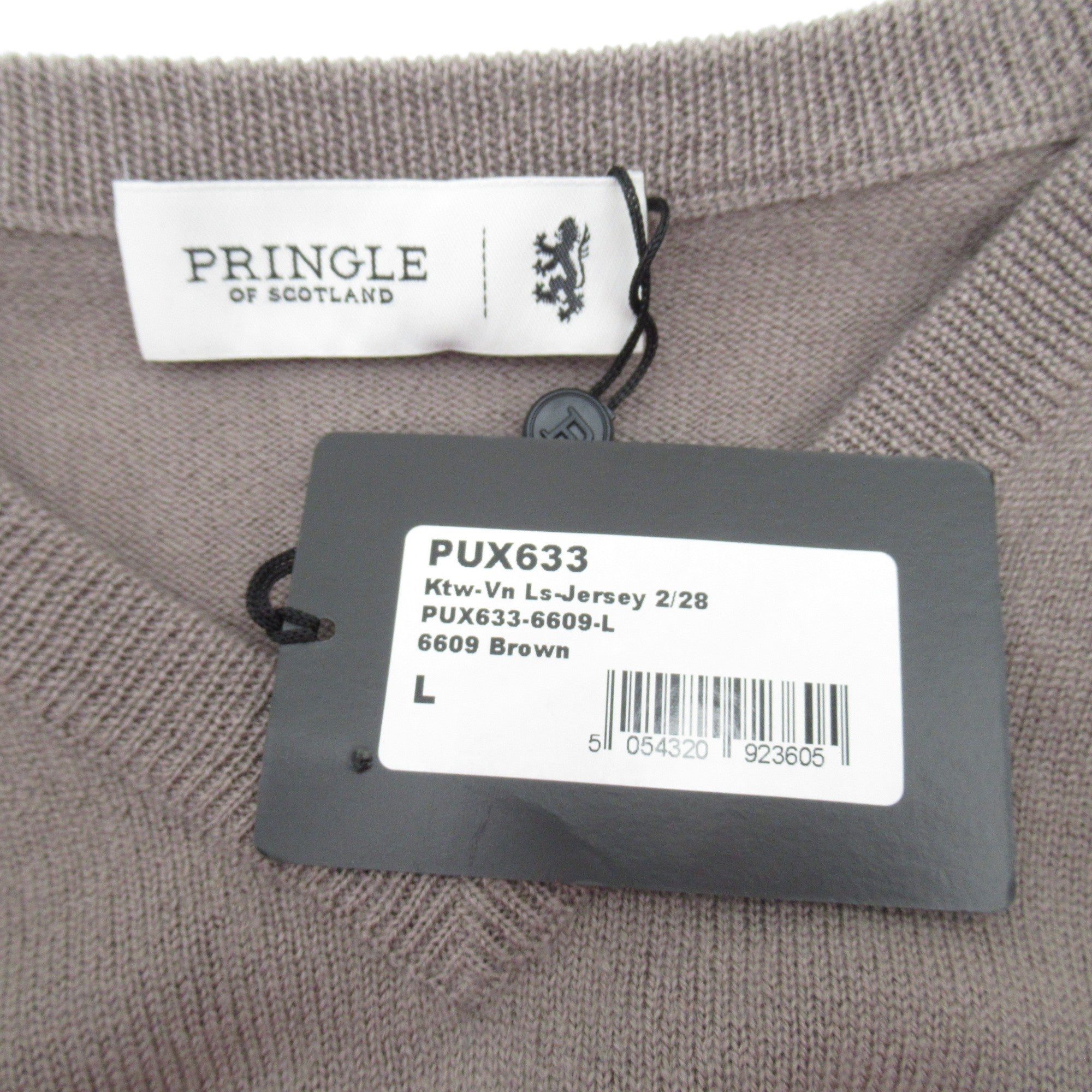 label image for Pringle Jumper Large Brown 100% Wool Menswear | Pre-loved