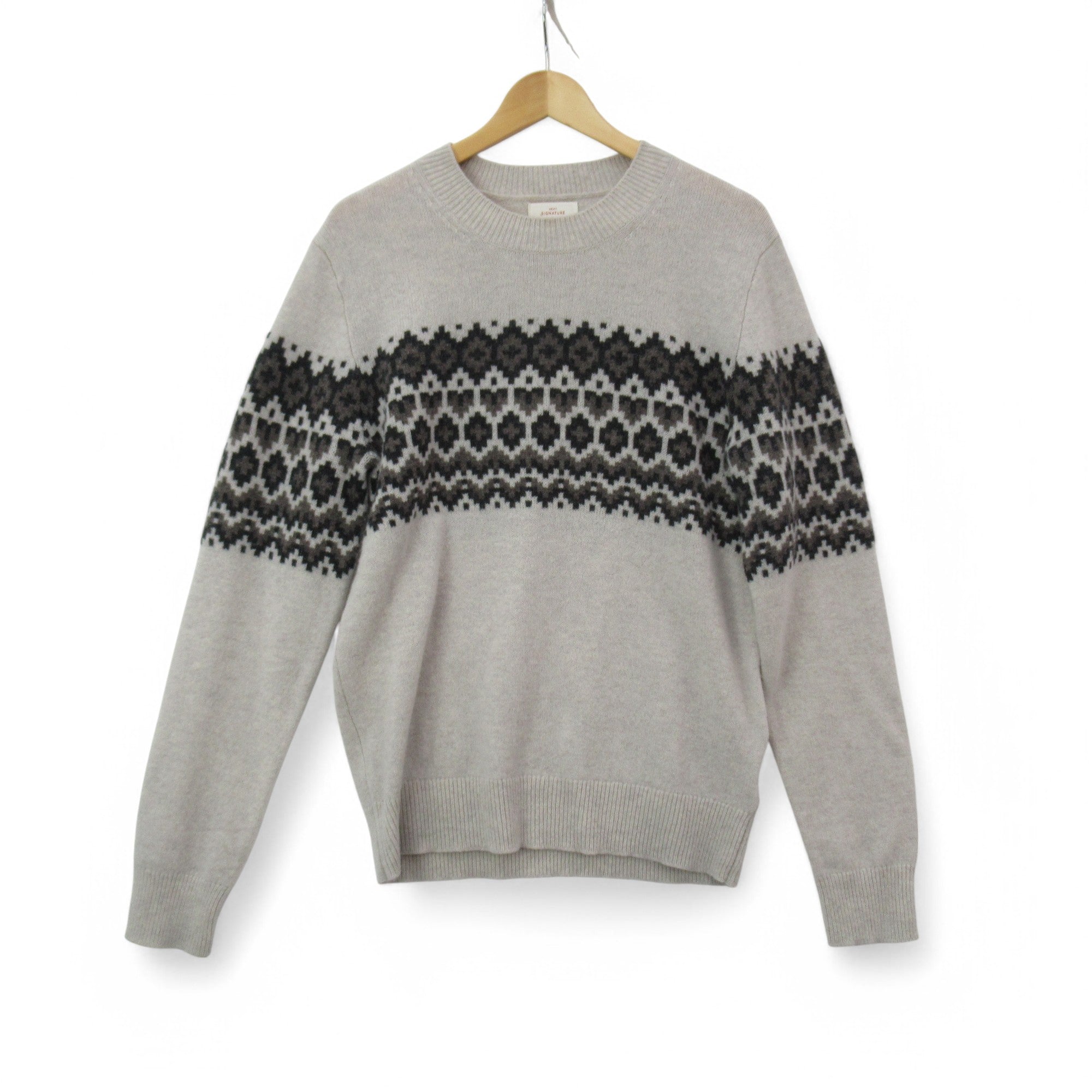 front image for Next Signature Jumper Knitwear Small Beige Menswear | Pre-loved
