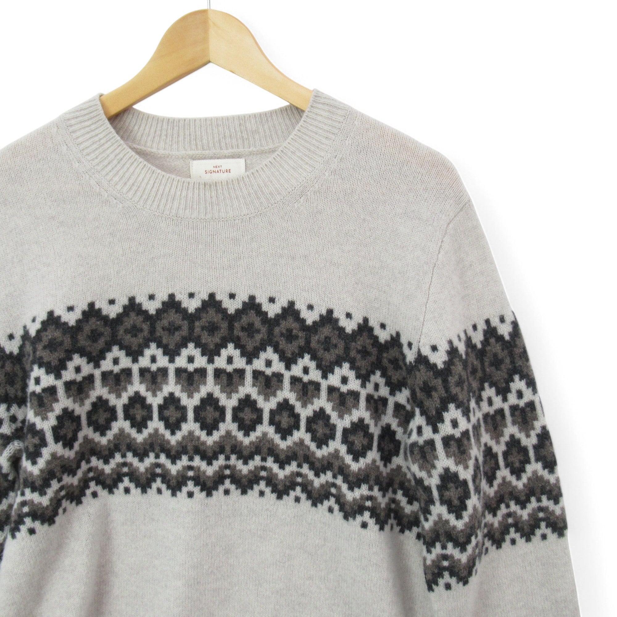 front image for Next Signature Jumper Knitwear Small Beige Menswear | Pre-loved