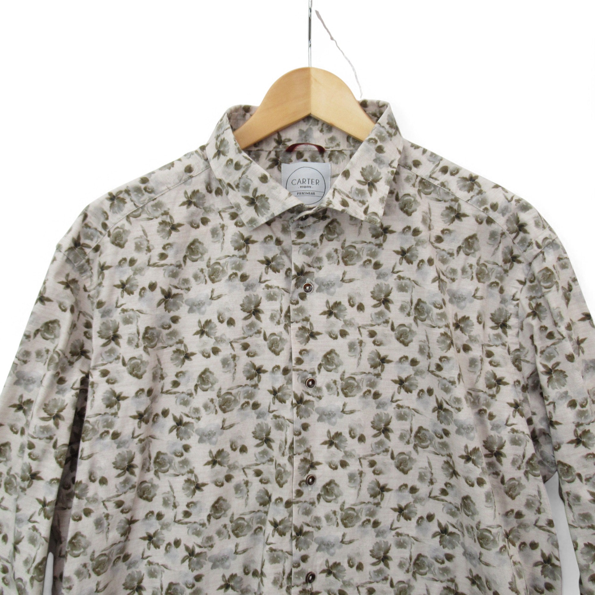 top image for Carter Esquire Vintage Shirt XXL Floral Menswear | Pre-loved