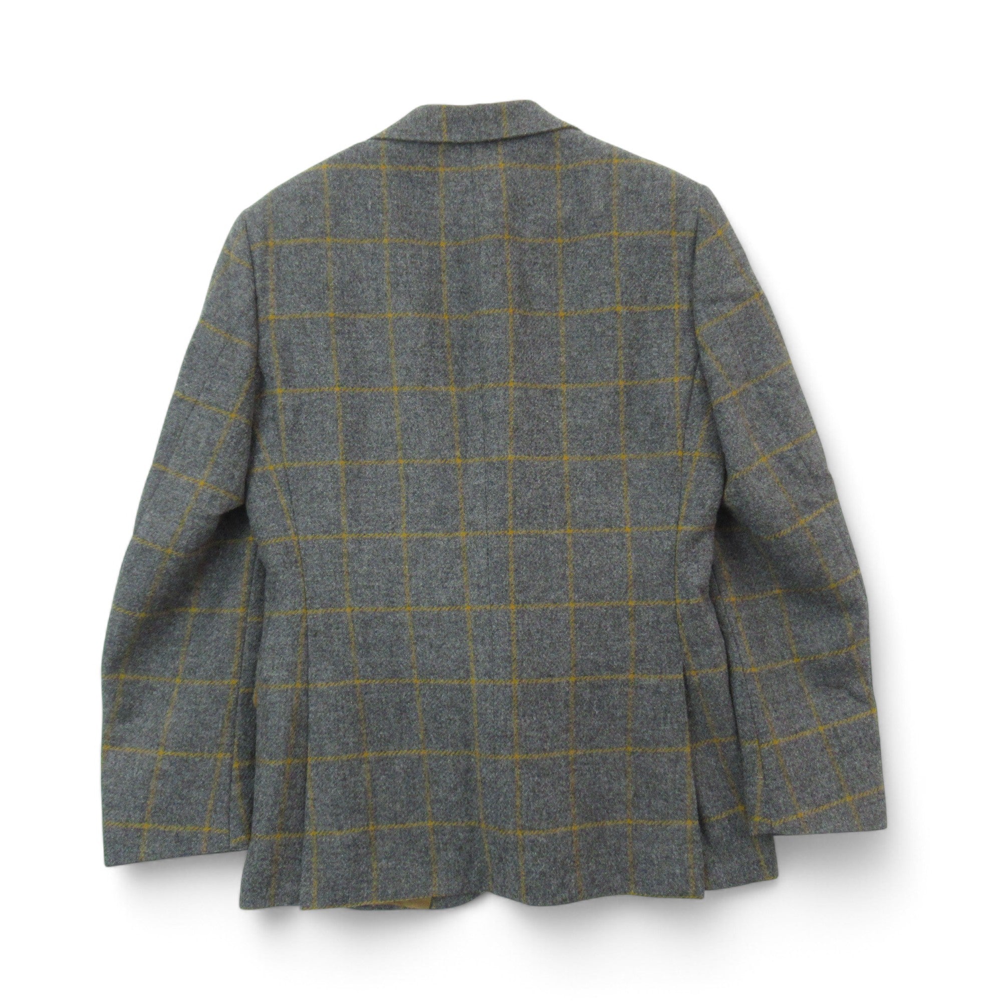 back image for Mazzelli Blazer Jacket 38R Grey Brown Check Menswear | Pre-loved