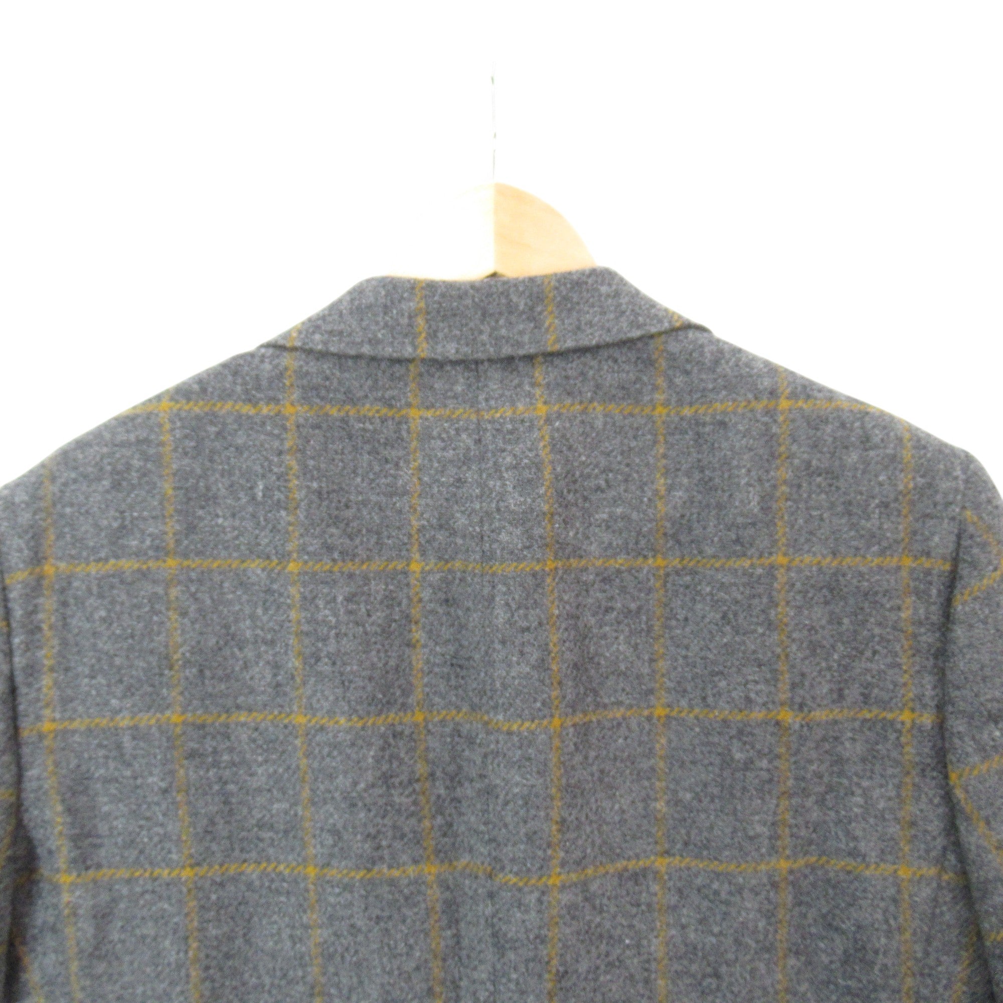 shoulder image for Mazzelli Blazer Jacket 38R Grey Brown Check Menswear | Pre-loved