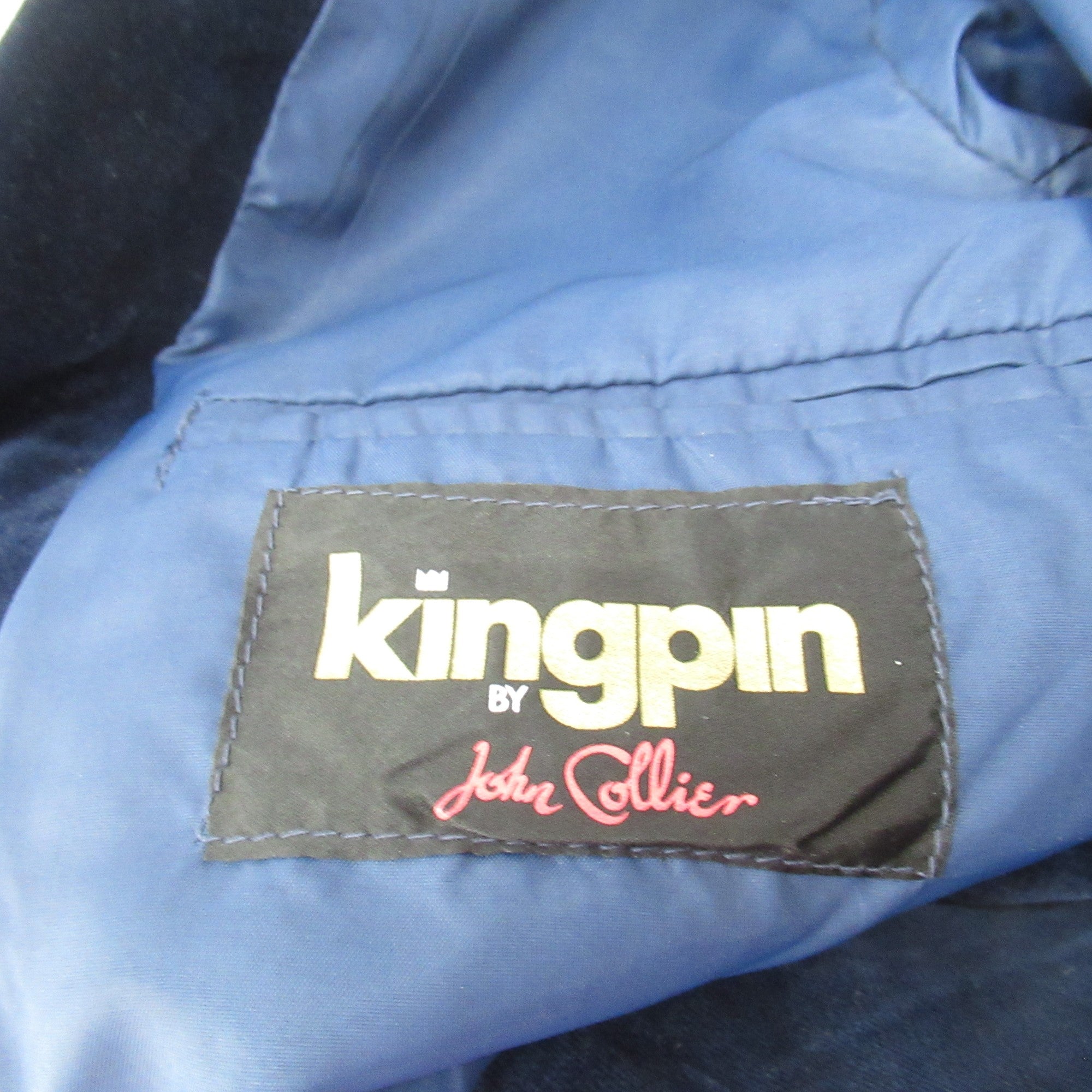 label image for Kingpin John Collier Velvet Vintage Blazer Jacket Navy Medium Menswear | Pre-loved
