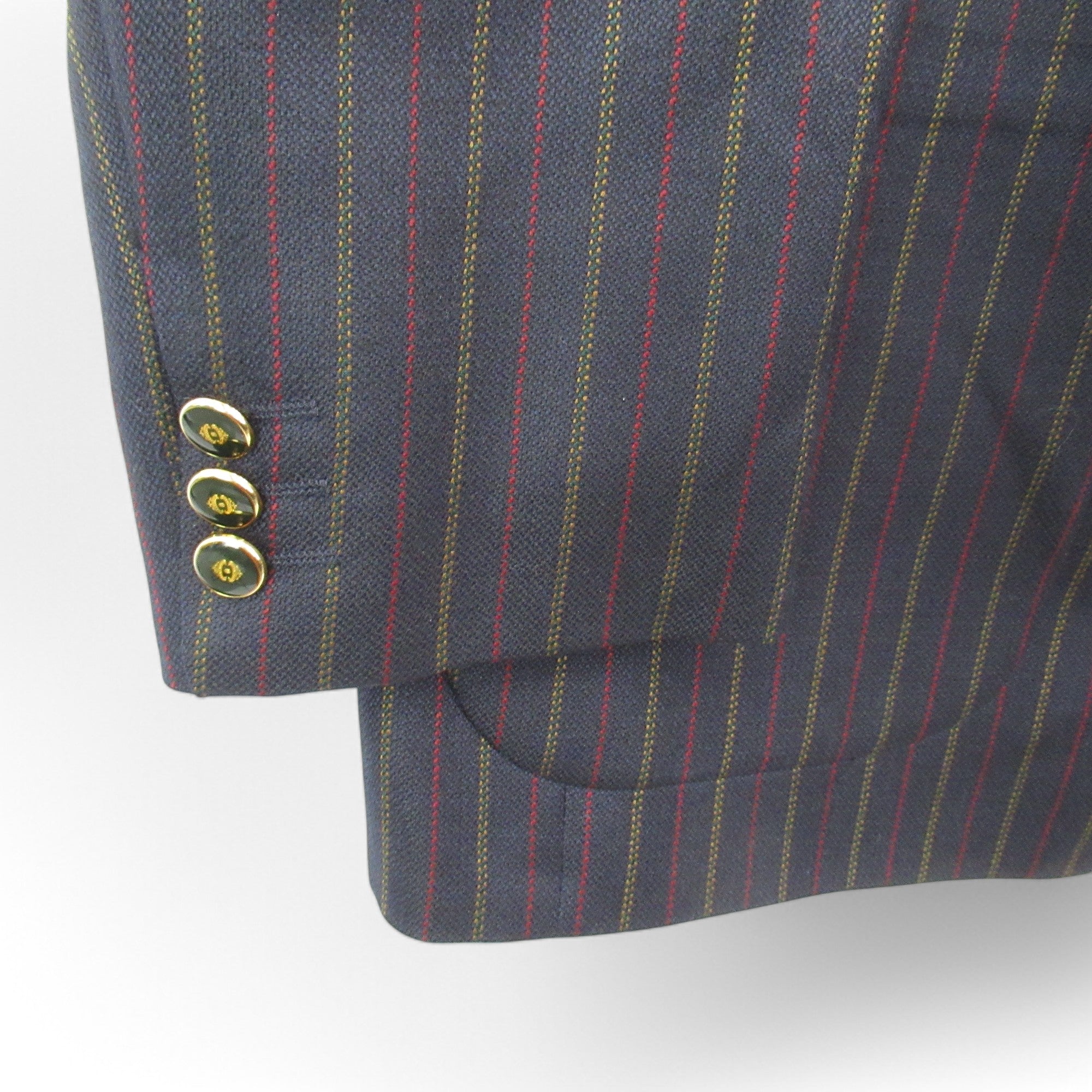 cuff image for Magee Vintage Pinstripe Blazer Navy 44R Menswear | Pre-loved