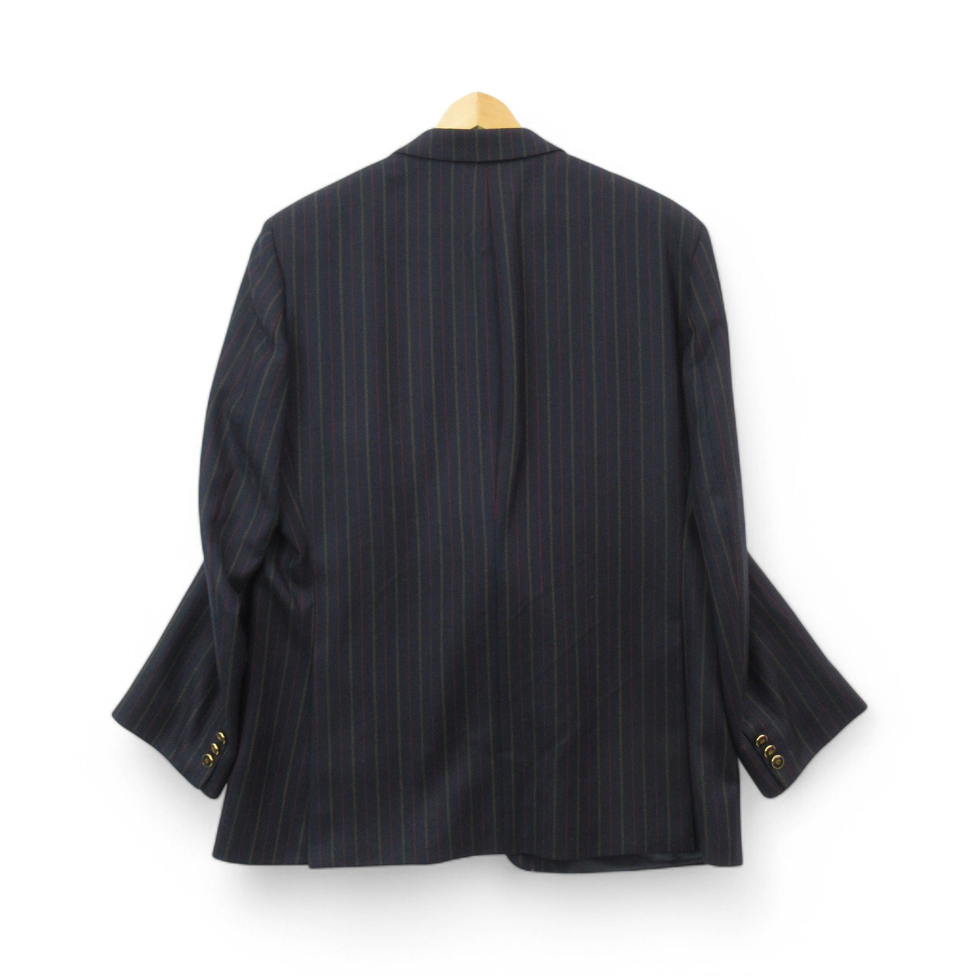 back image for Magee Vintage Pinstripe Blazer Navy 44R Menswear | Pre-loved
