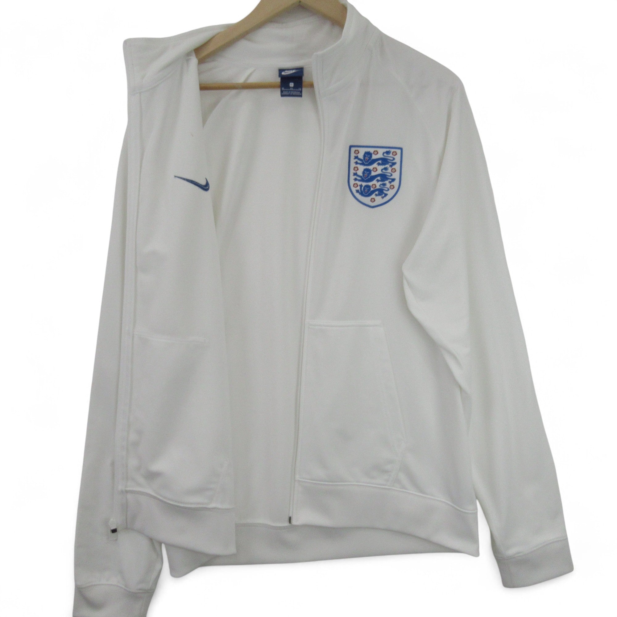 Men's Nike England Football Track Jacket White XL Training | Pre-Loved