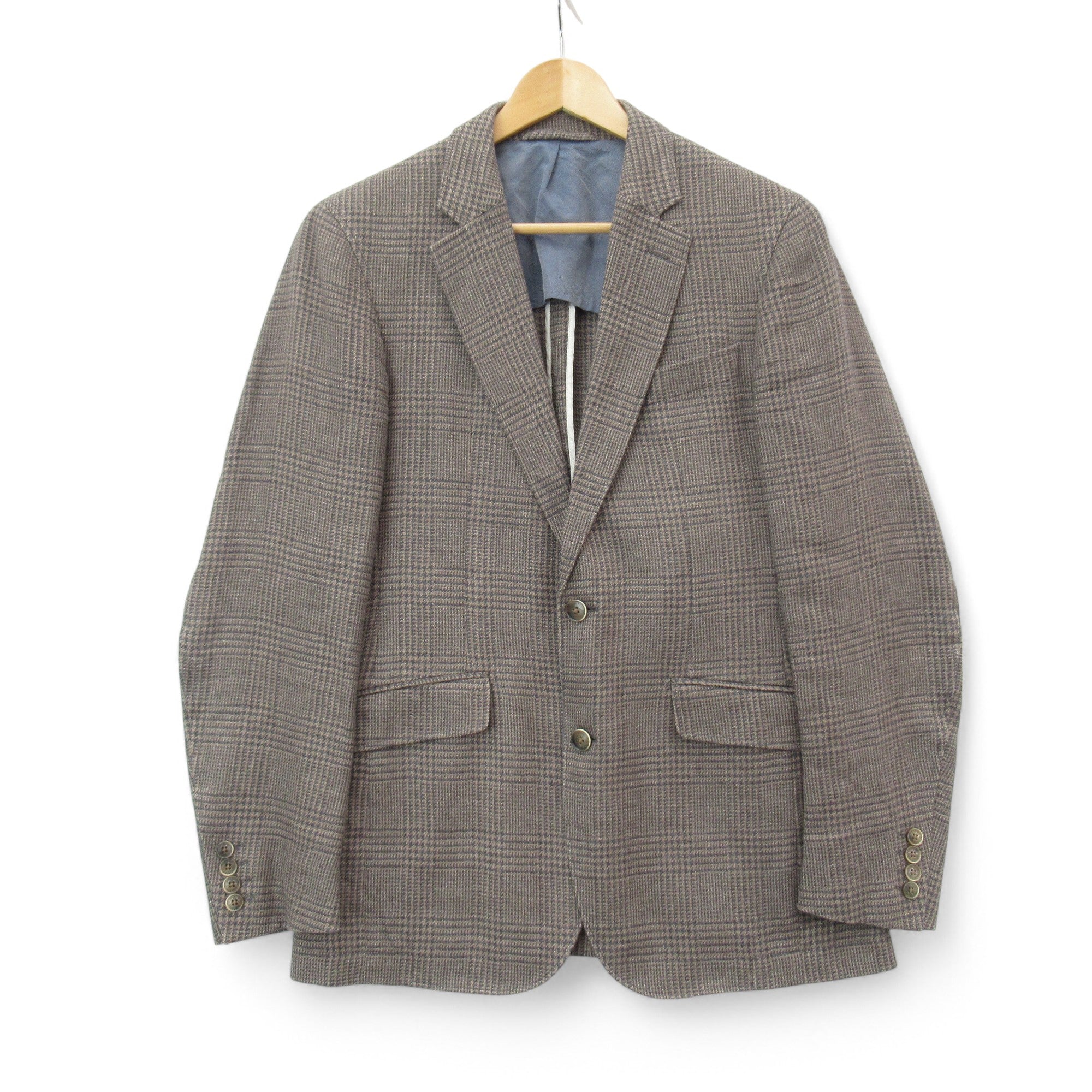 front image for Hackett London Blazer Jacket Tan Grey 38L Menswear | Pre-loved