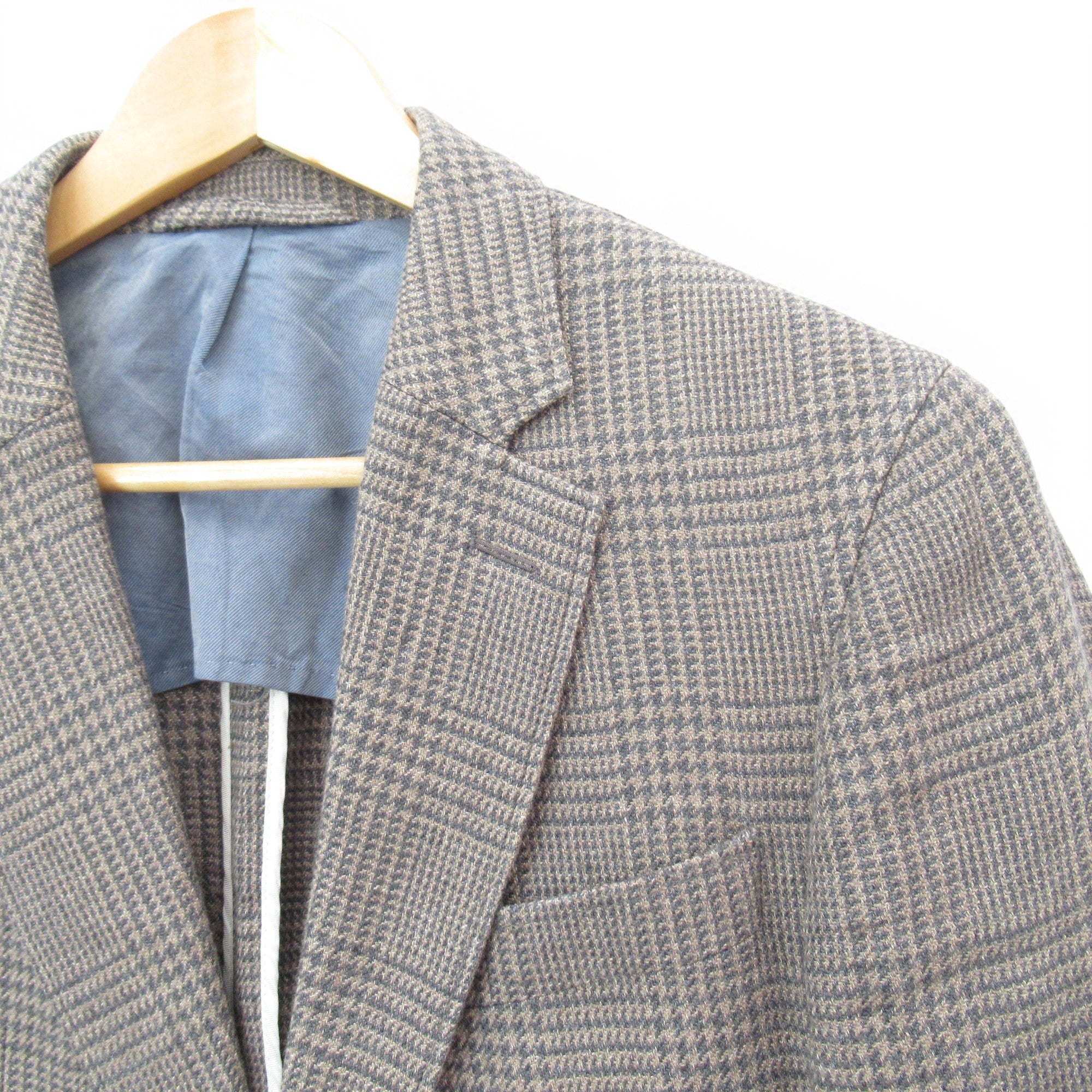 shoulder image for Hackett London Blazer Jacket Tan Grey 38L Menswear | Pre-loved