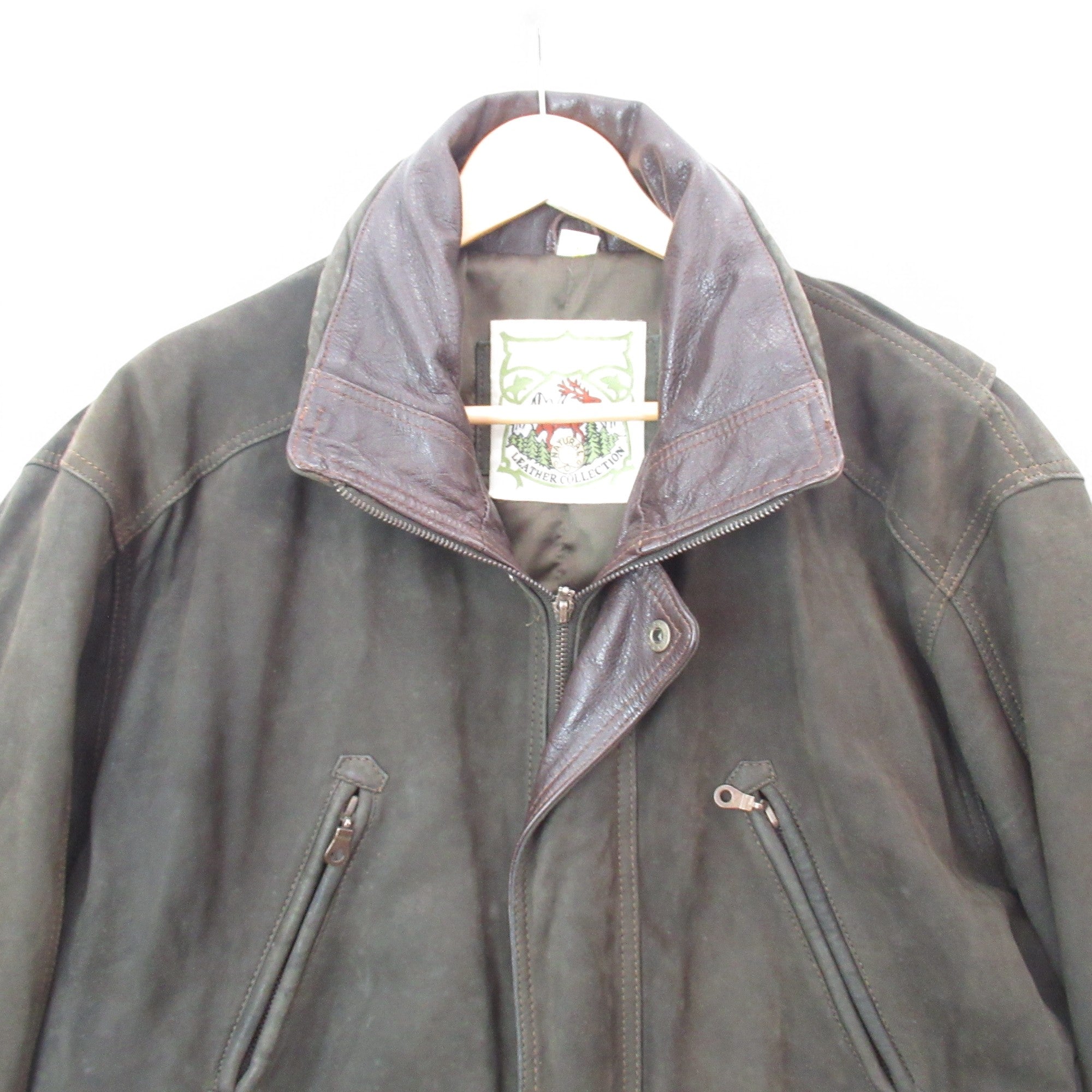 top image for Master Vintage Suede Coat Medium Green Brown Menswear | Pre-loved