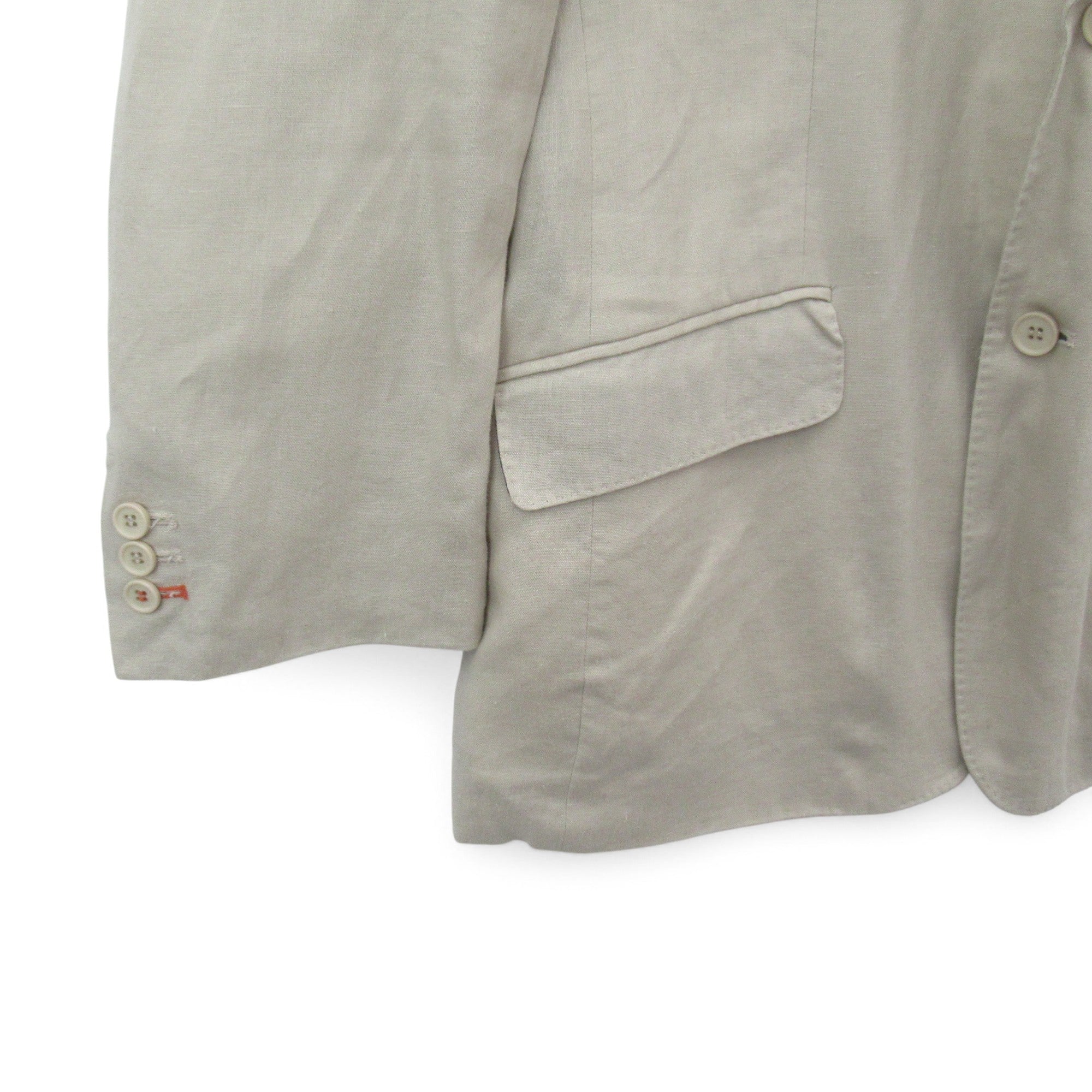 sleeve image for Peter Christian 100% Linen Blazer 42S Beige Menswear | Pre-loved