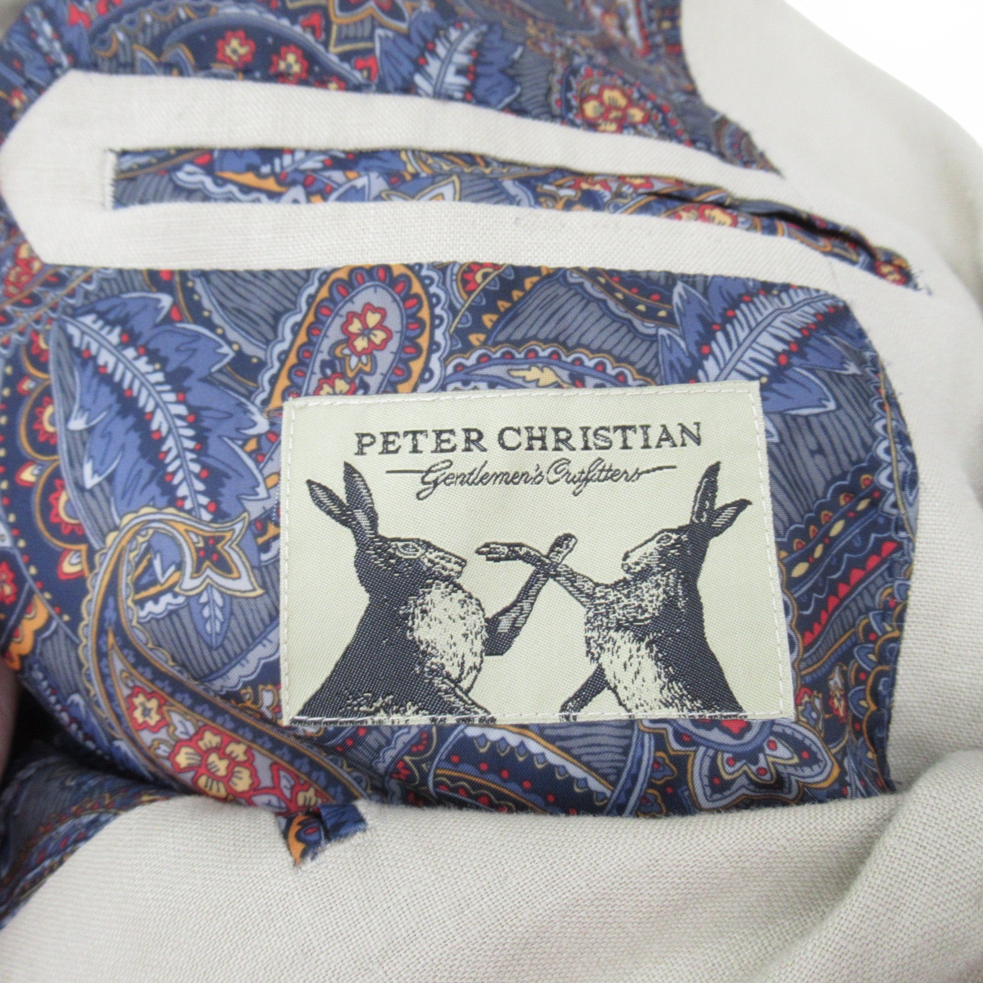 label image for Peter Christian 100% Linen Blazer 42S Beige Menswear | Pre-loved