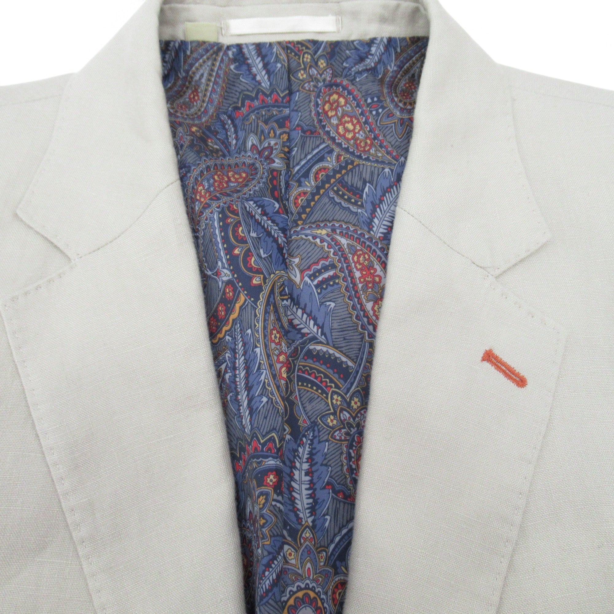 collar image for Peter Christian 100% Linen Blazer 42S Beige Menswear | Pre-loved