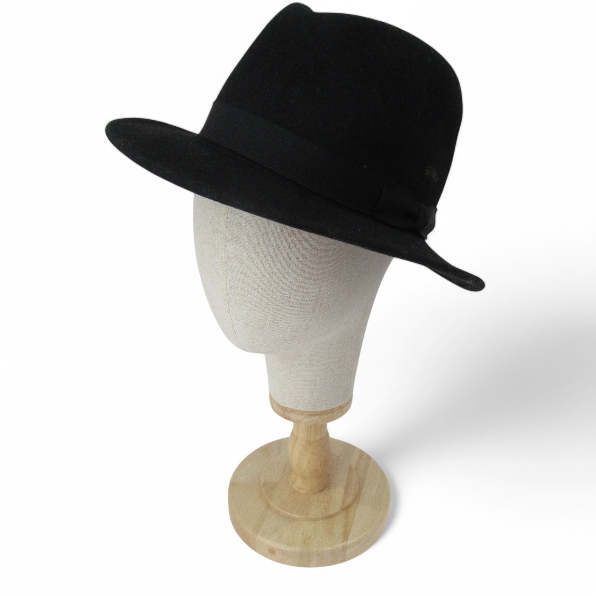 front image for Orvis Vintage Fedora Hat Black 100% Wool Menswear | Pre-loved 