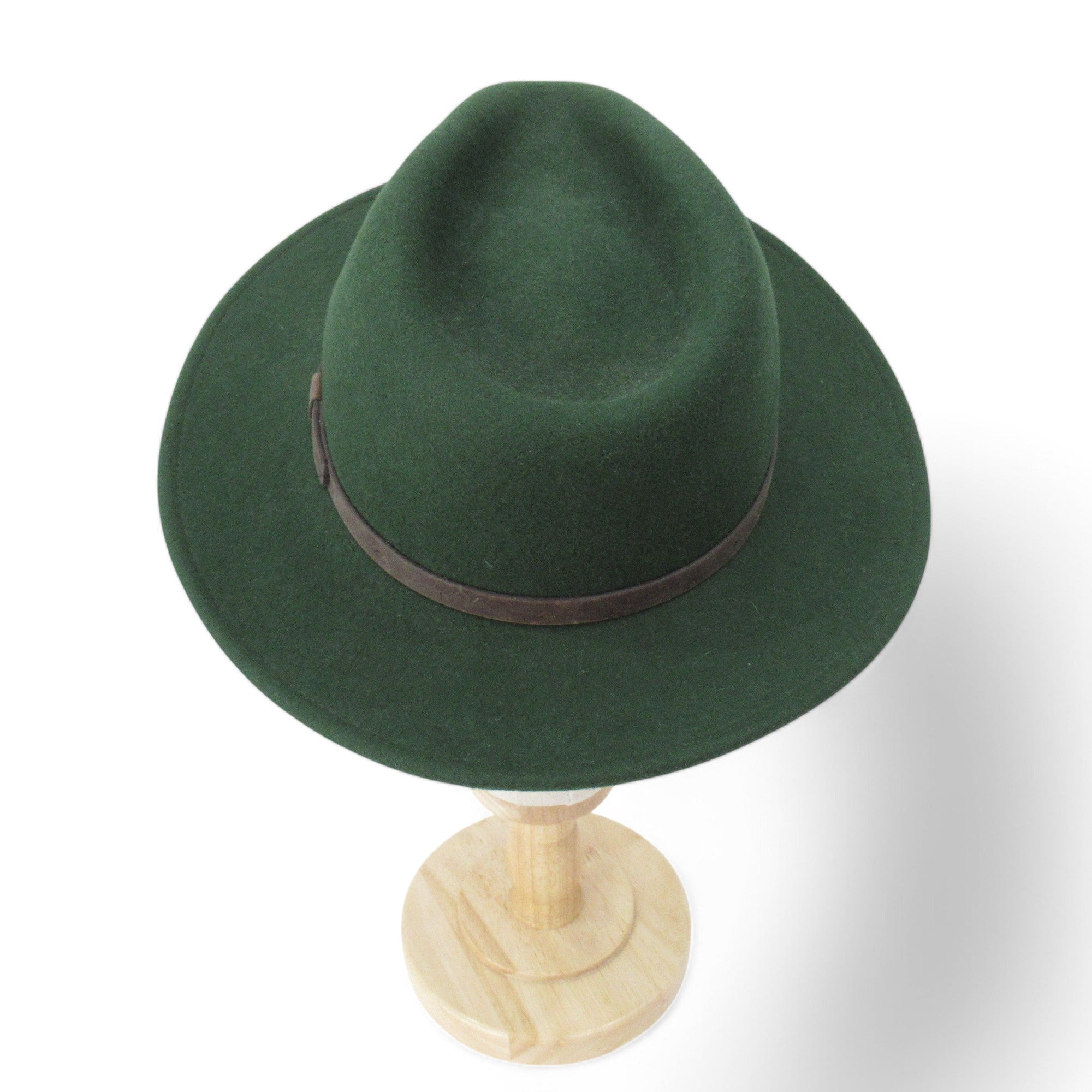 back image for Major Fedora Vintage Hat Green 100% Wool Menswear | Pre-loved