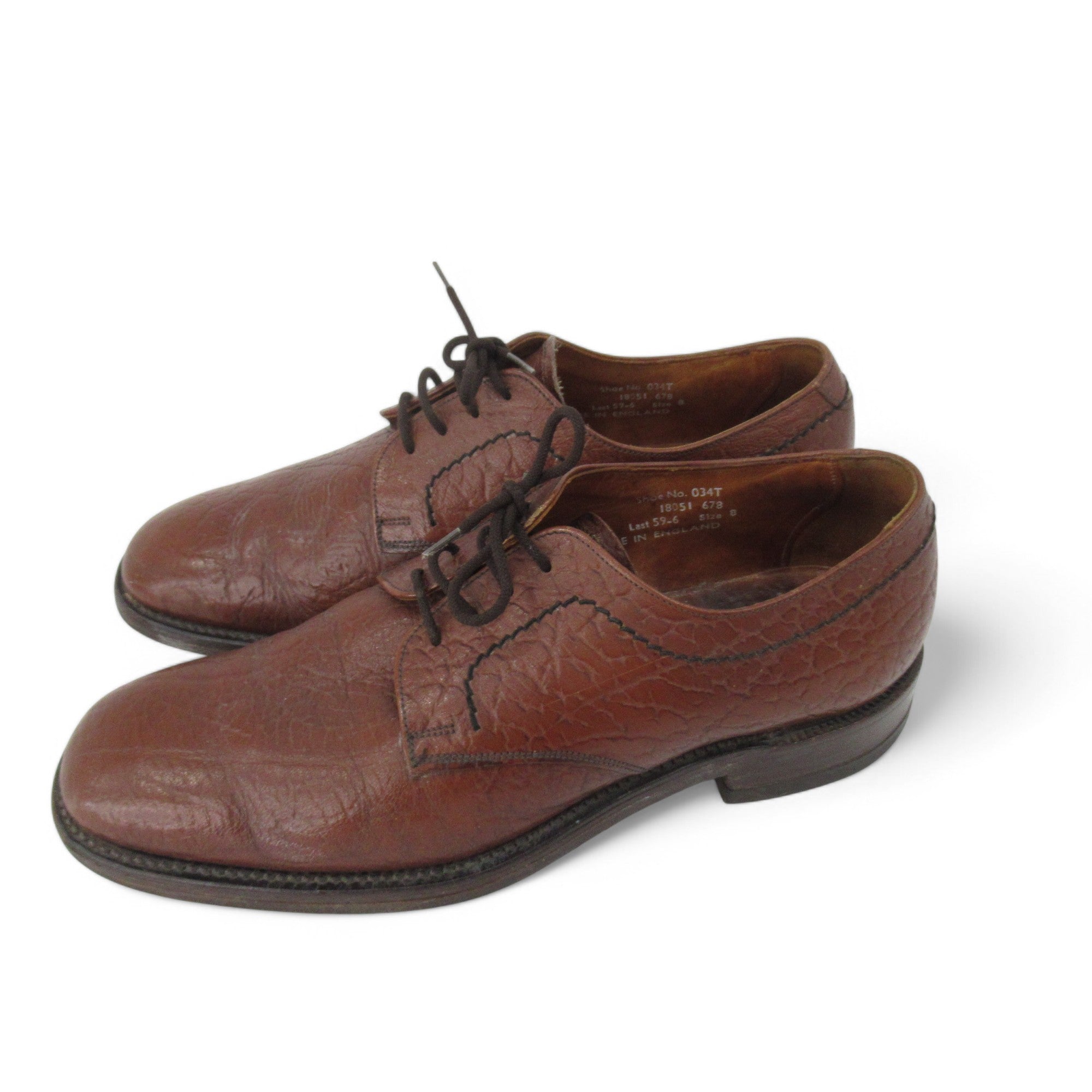 side image for Loake Brogue Leather Shoes UK 8 Brown Menswear | Pre-loved 
