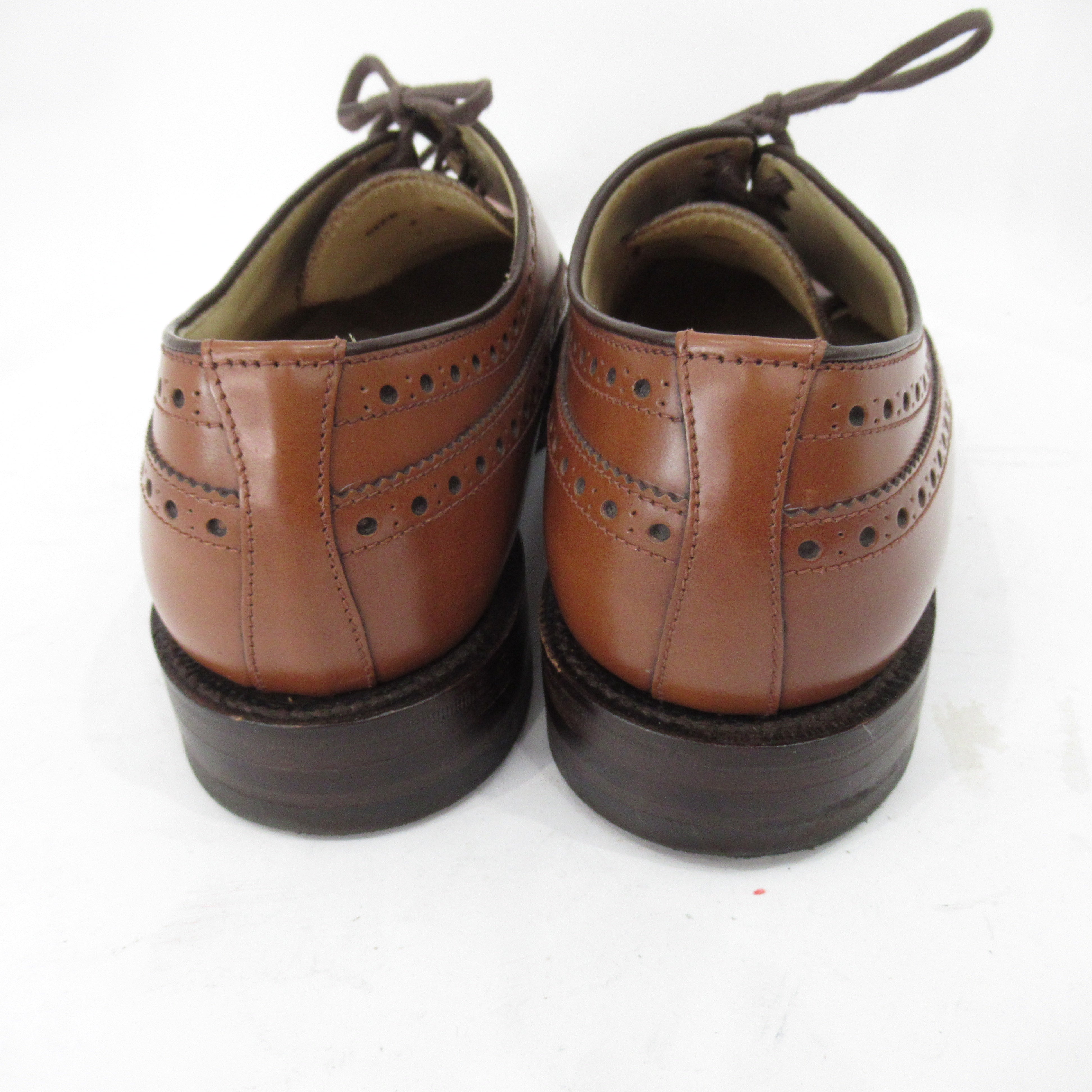 back image for Loake Brogue Leather Shoes UK 9 Brown Menswear | Pre-loved 