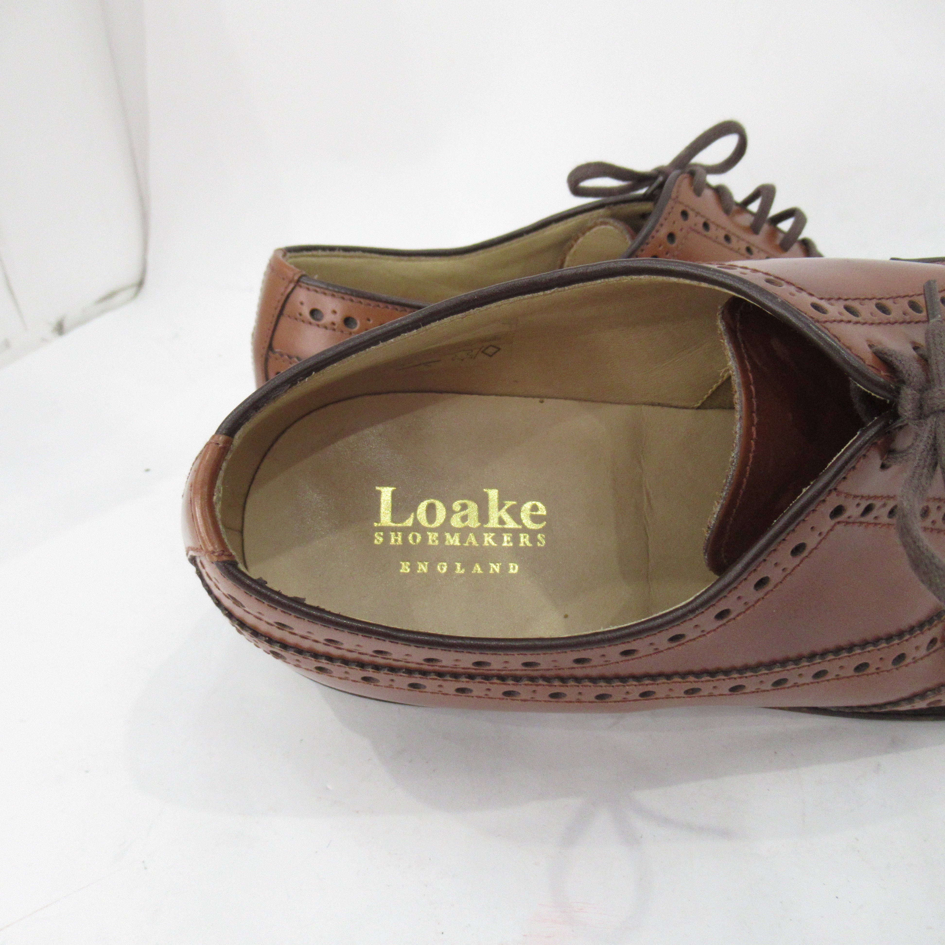 inner sole image for Loake Brogue Leather Shoes UK 9 Brown Menswear | Pre-loved 