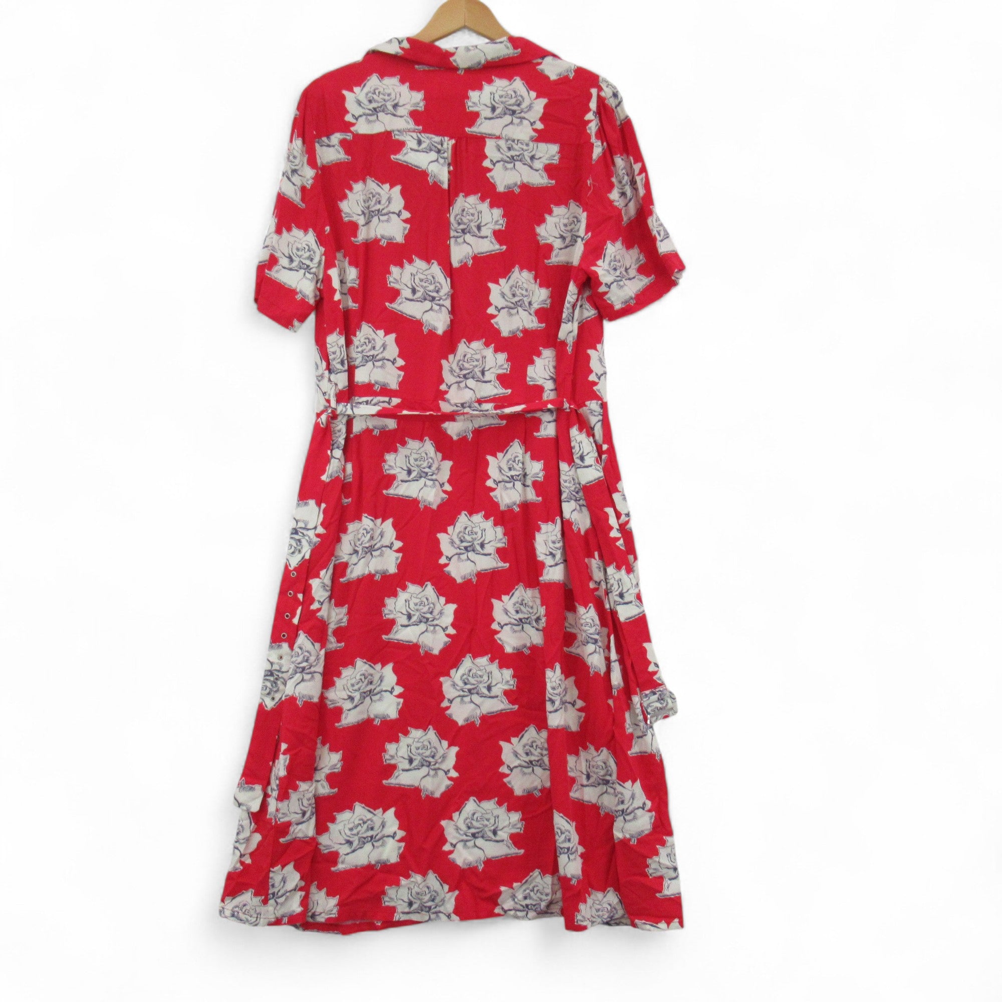 back image for Horrokses Fashions x Joanie Floral Dress Red UK 22 Womenswear | Pre-loved