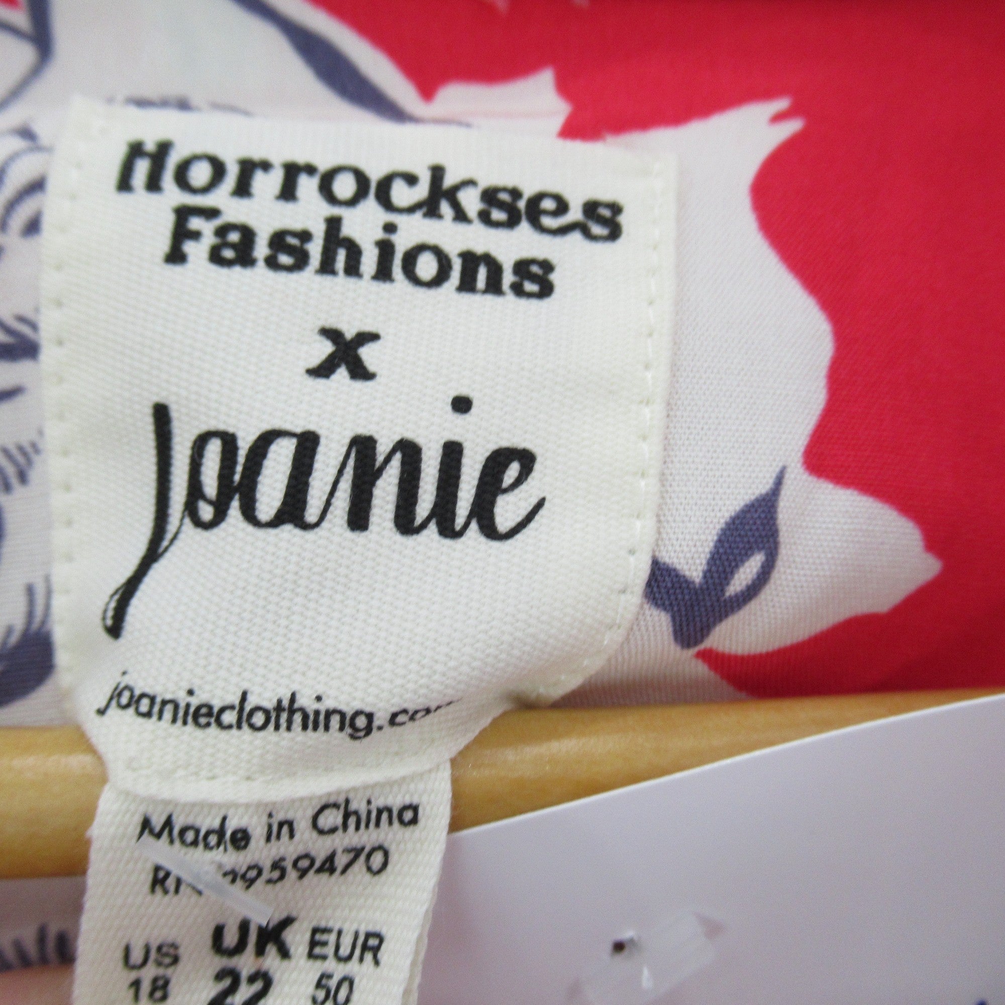 label image for Horrokses Fashions x Joanie Floral Dress Red UK 22 Womenswear | Pre-loved