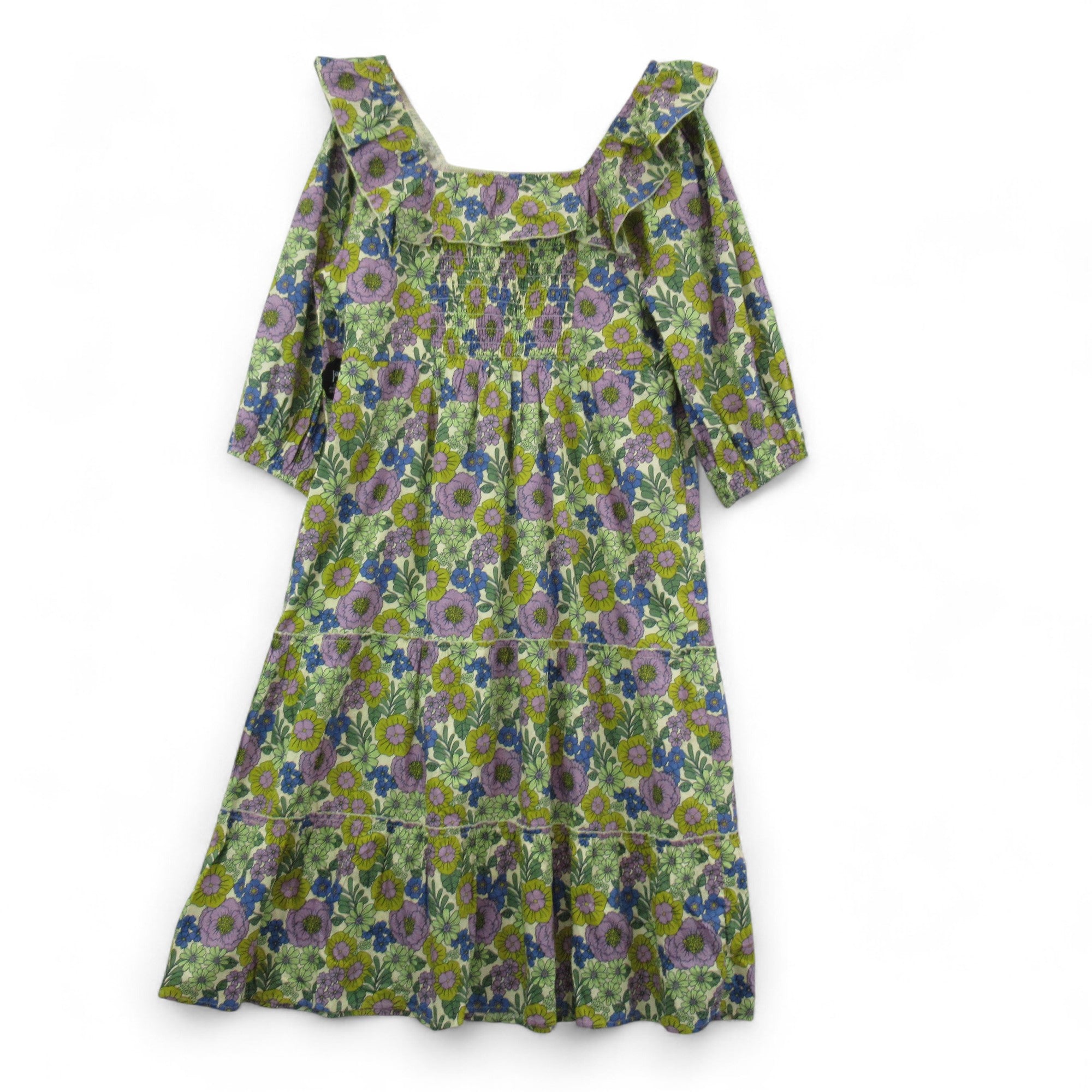 back image for Joanie Clothing Floral Dress Green UK 22 Womenswear | Pre-loved