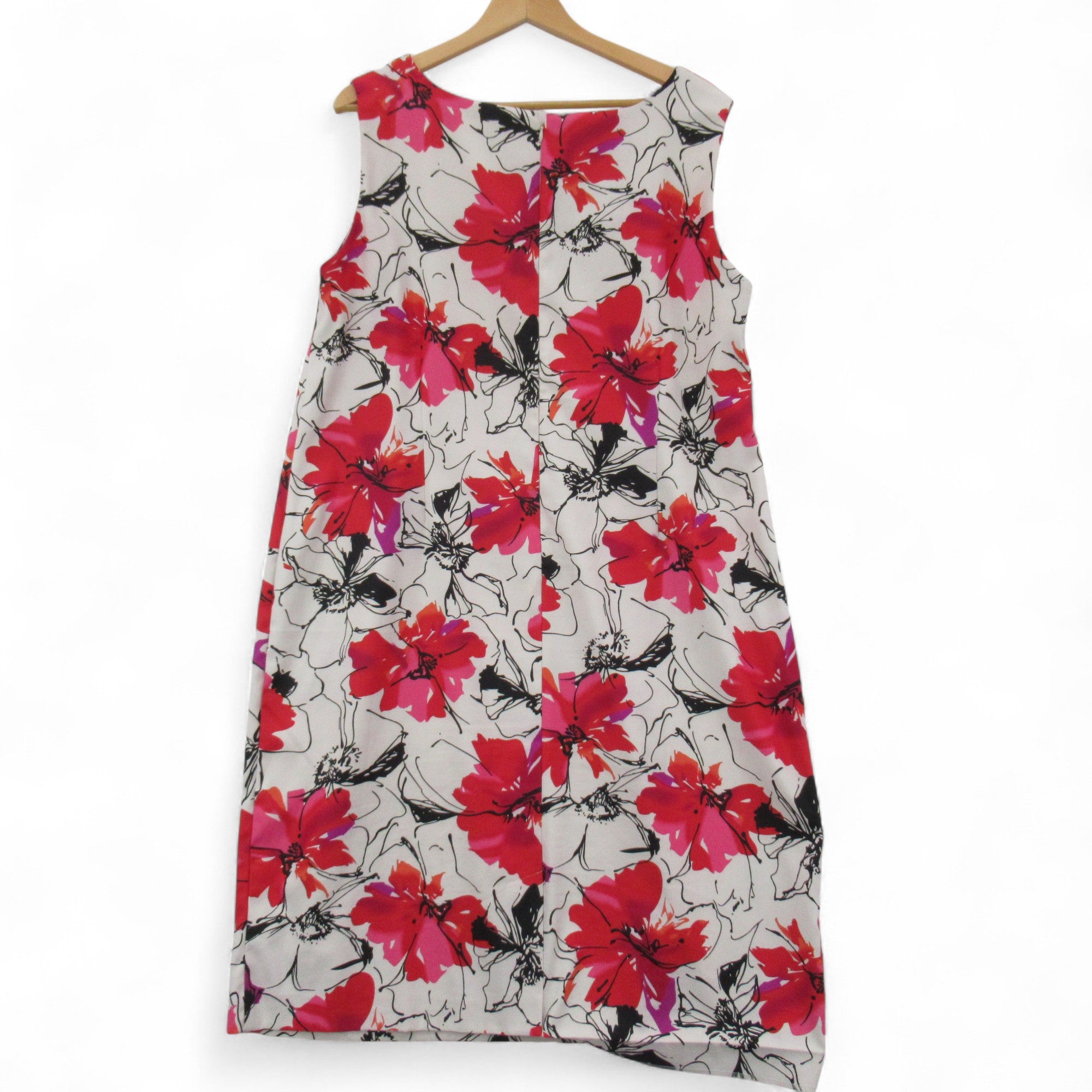 back image for Heather Valley Shift Dress Cream Red UK 26 Womenswear | Pre-loved