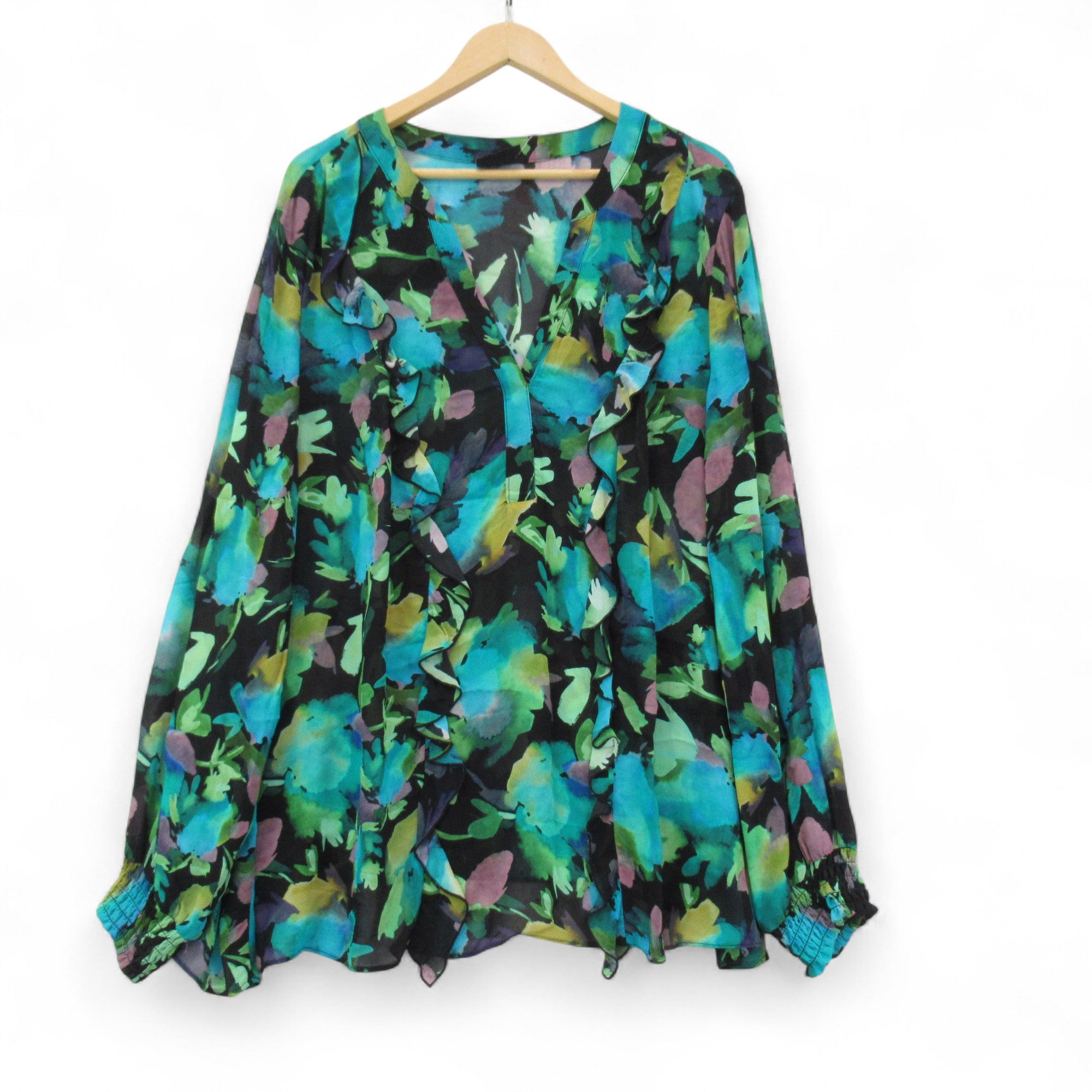 front image for Live Unlimited Blouse Green Turquoise UK 24 Womenswear | Pre-loved