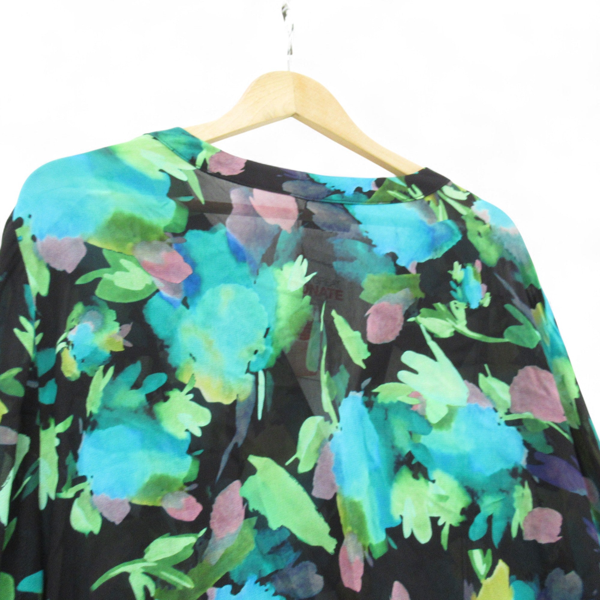 shoulder image for Live Unlimited Blouse Green Turquoise UK 24 Womenswear | Pre-loved