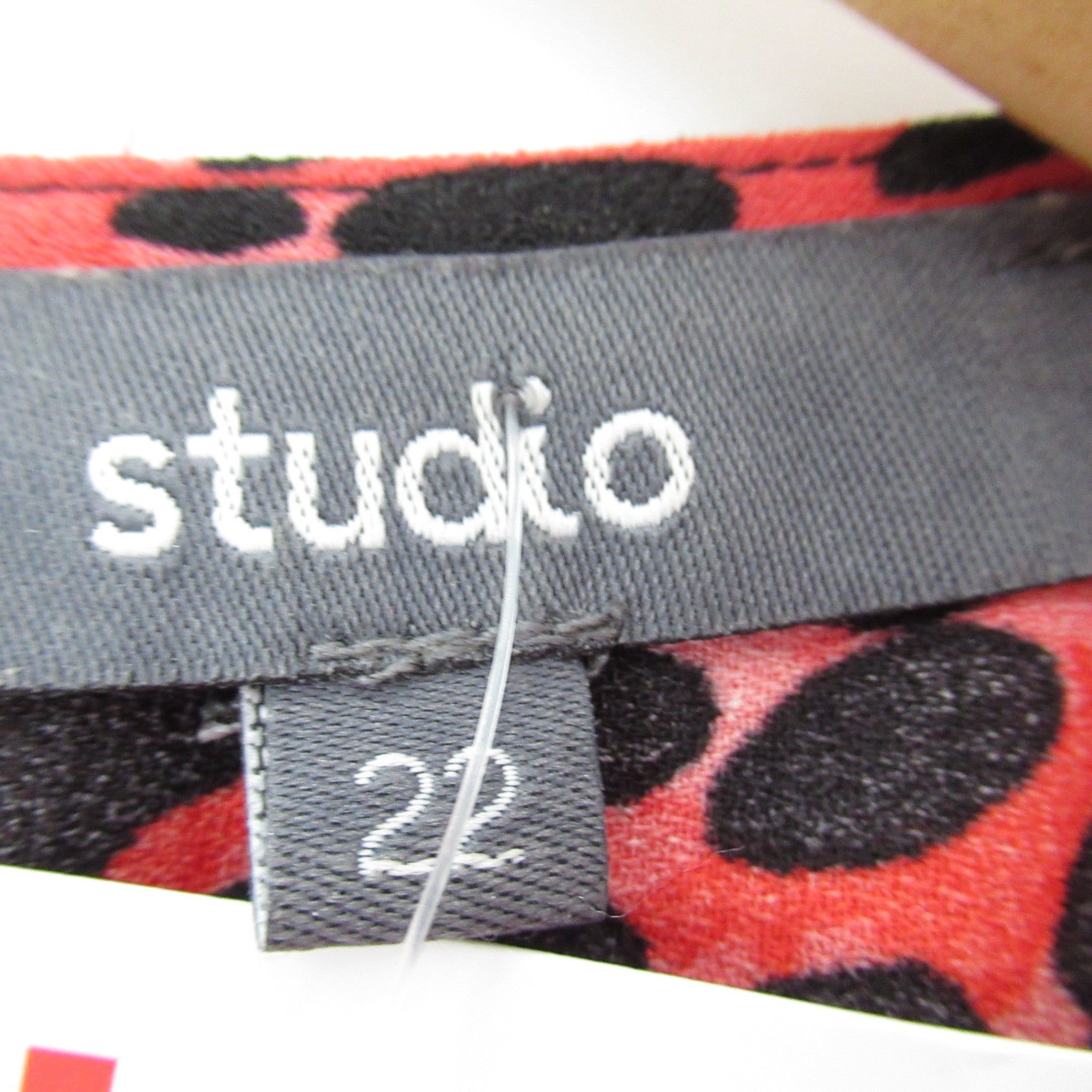 label image for Studio Animal Print Tunic Red UK 22 Red Womenswear | Pre-loved 
