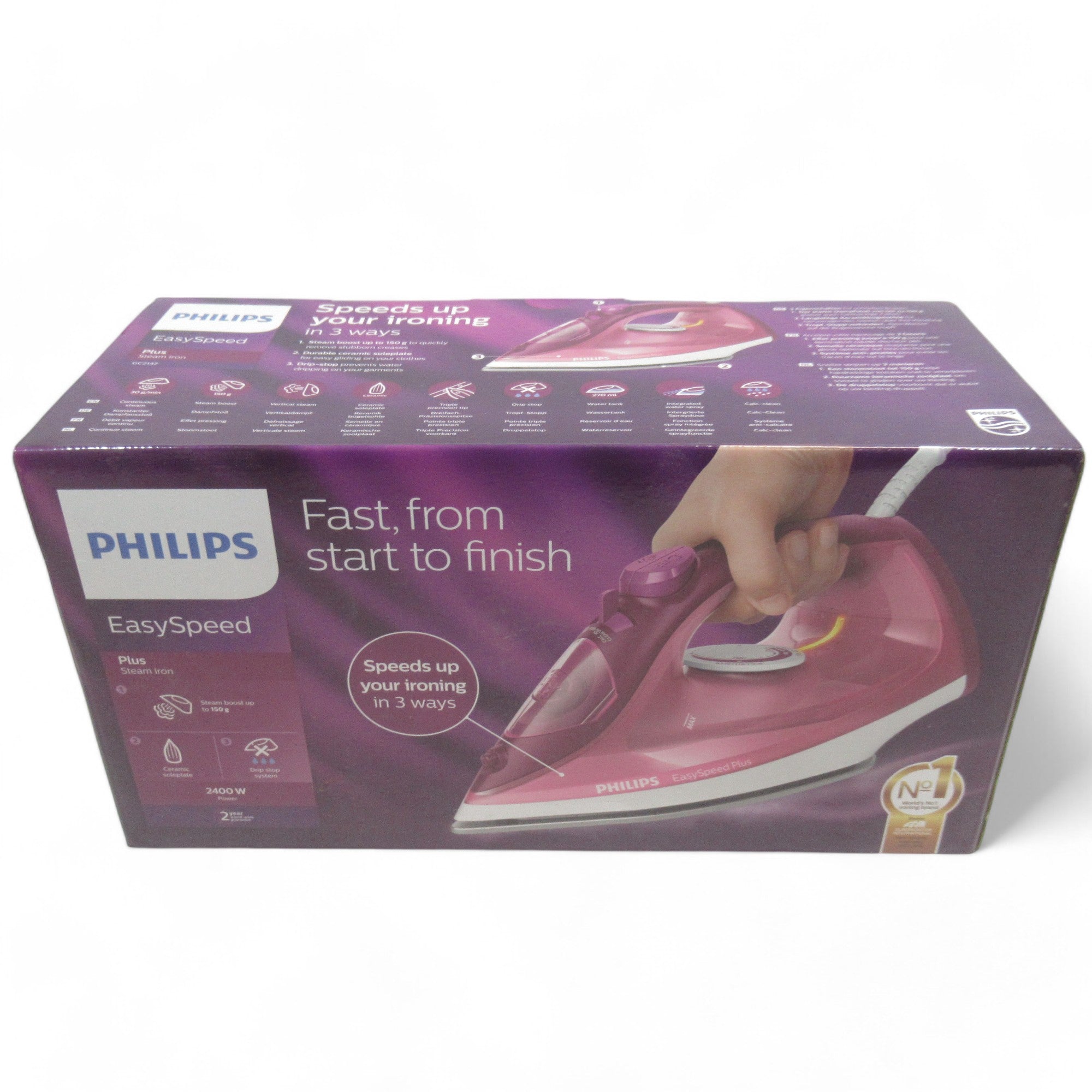 Overview image of Philips EasySpeed Plus Steam Iron GC2147 Pink Boxed