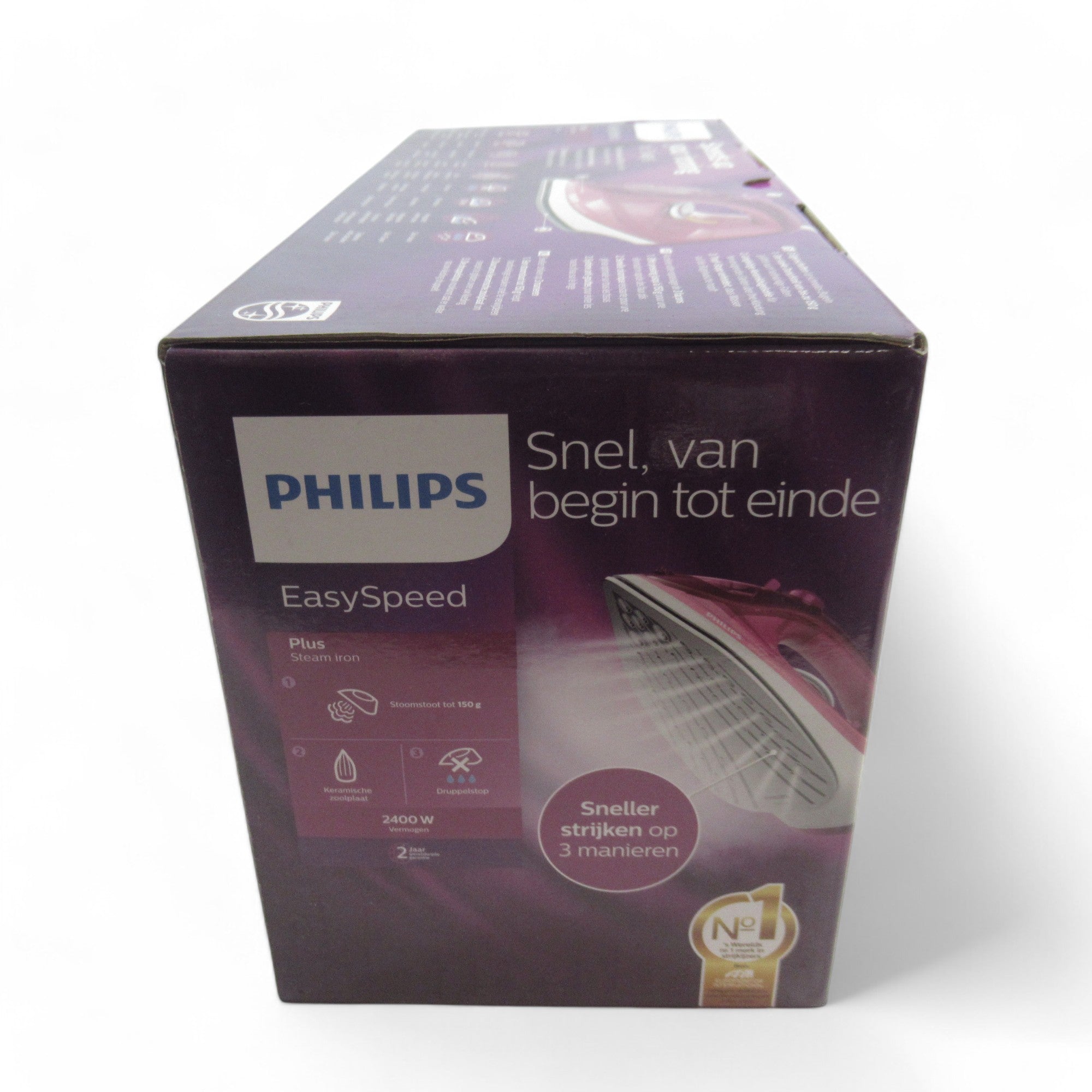 Side image 2 of Philips EasySpeed Plus Steam Iron GC2147 Pink Boxed