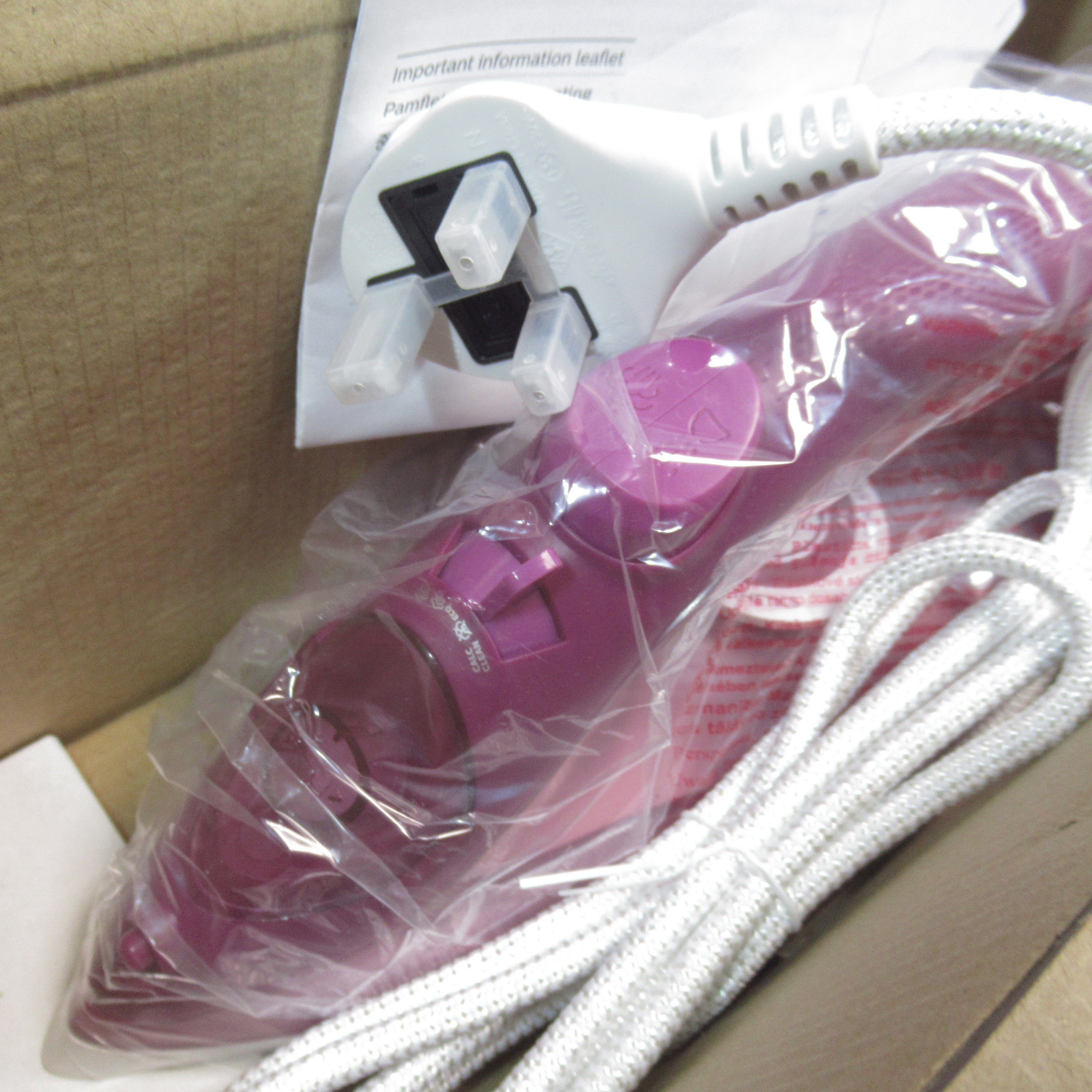 Close up seal image of Philips EasySpeed Plus Steam Iron GC2147 Pink Boxed