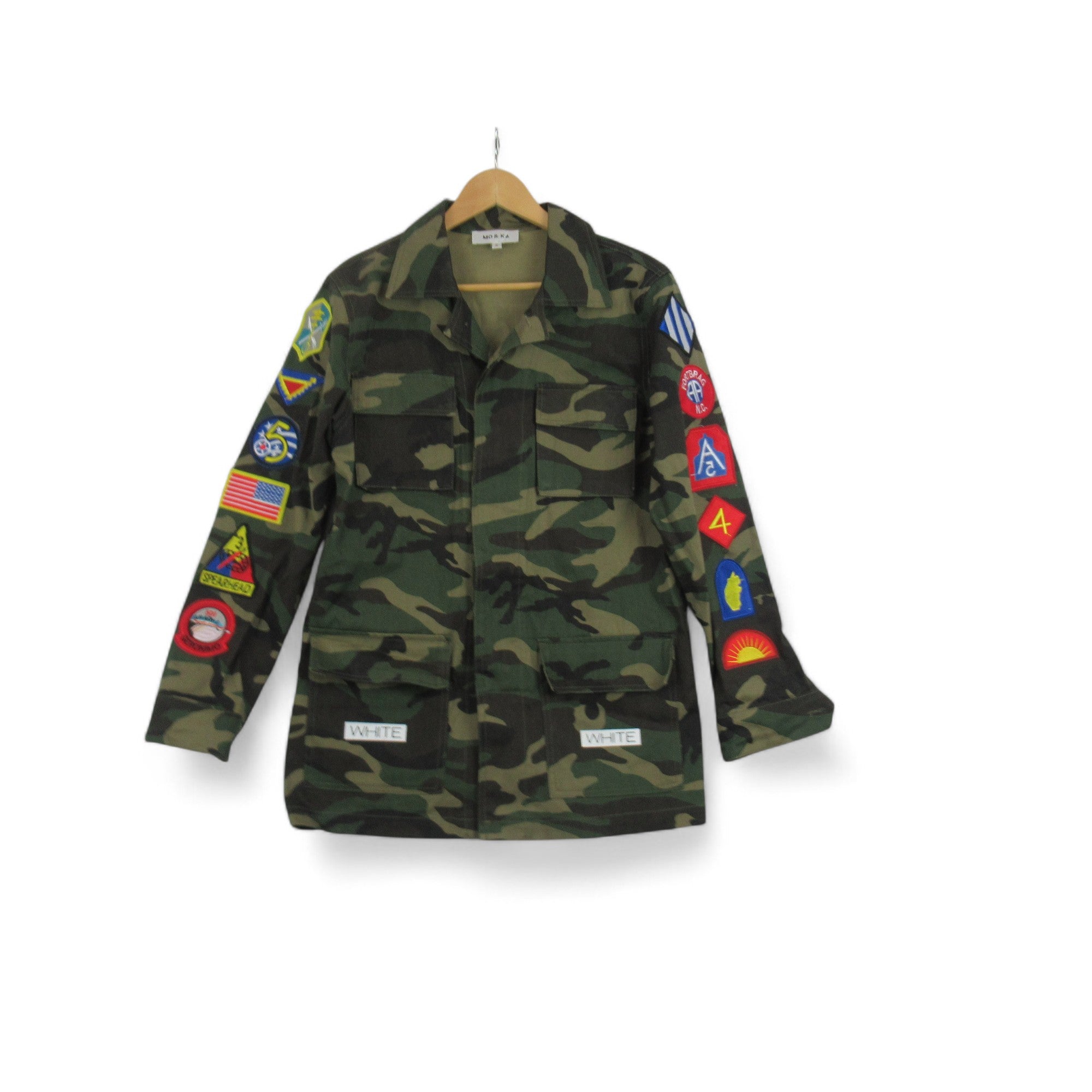 front image for MO & KA Small Camoflauge Cotton Jacket Menswear | Preloved