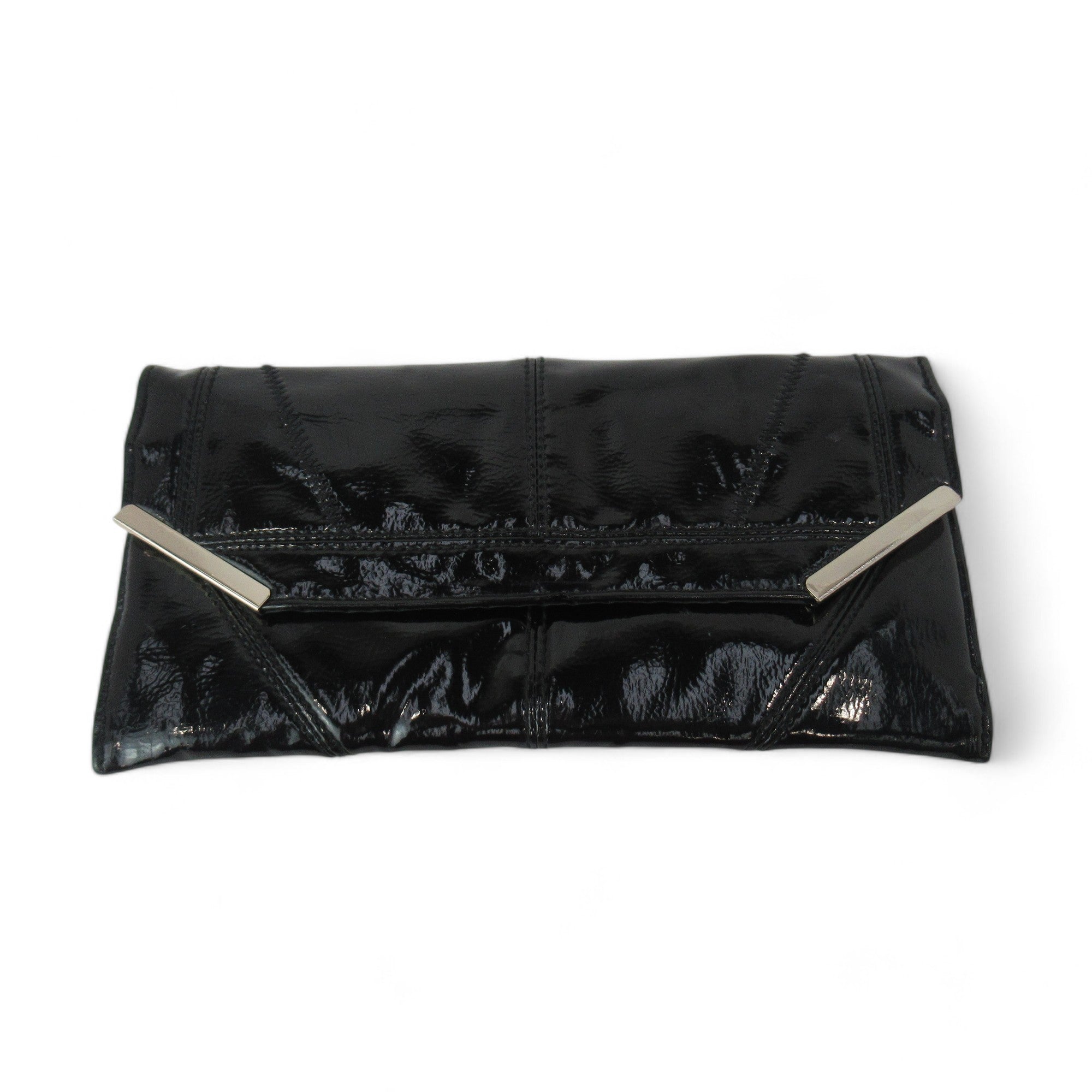 front image for New Look Black Small Clutch Bag PVC Womenswear | Preloved