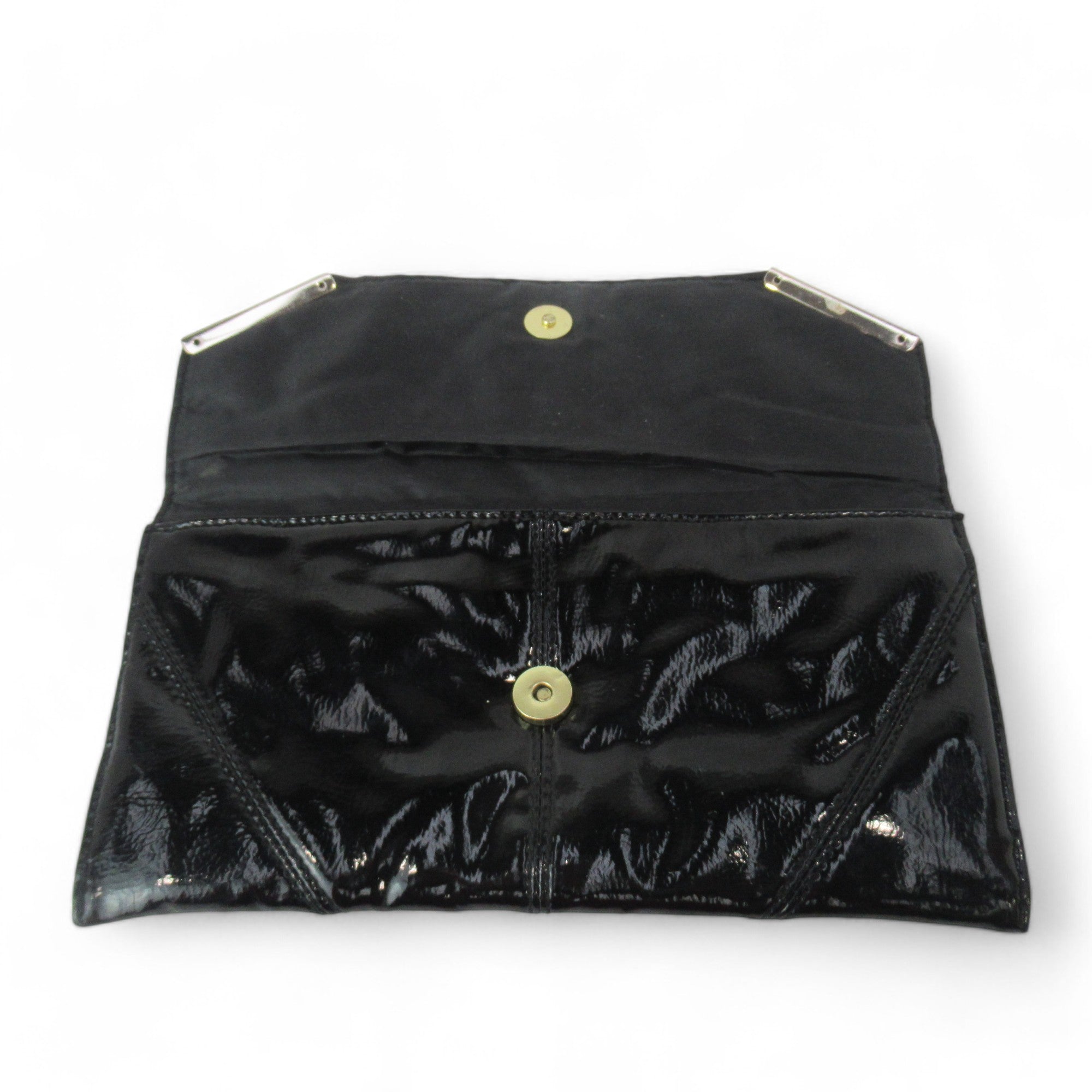 fasten image for New Look Black Small Clutch Bag PVC Womenswear | Preloved