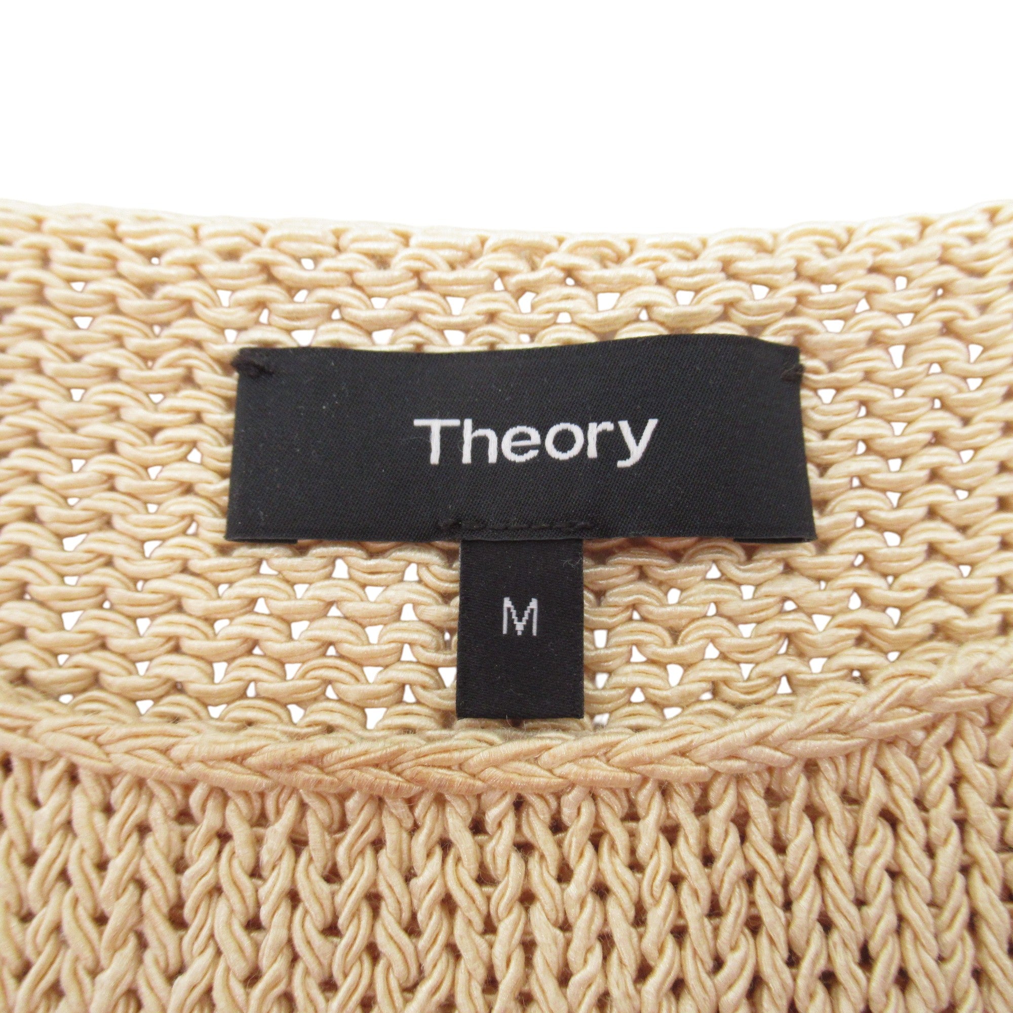 label image for Theory Crochet Sleeveless Top Medium Gold Womenswear | Pre-loved