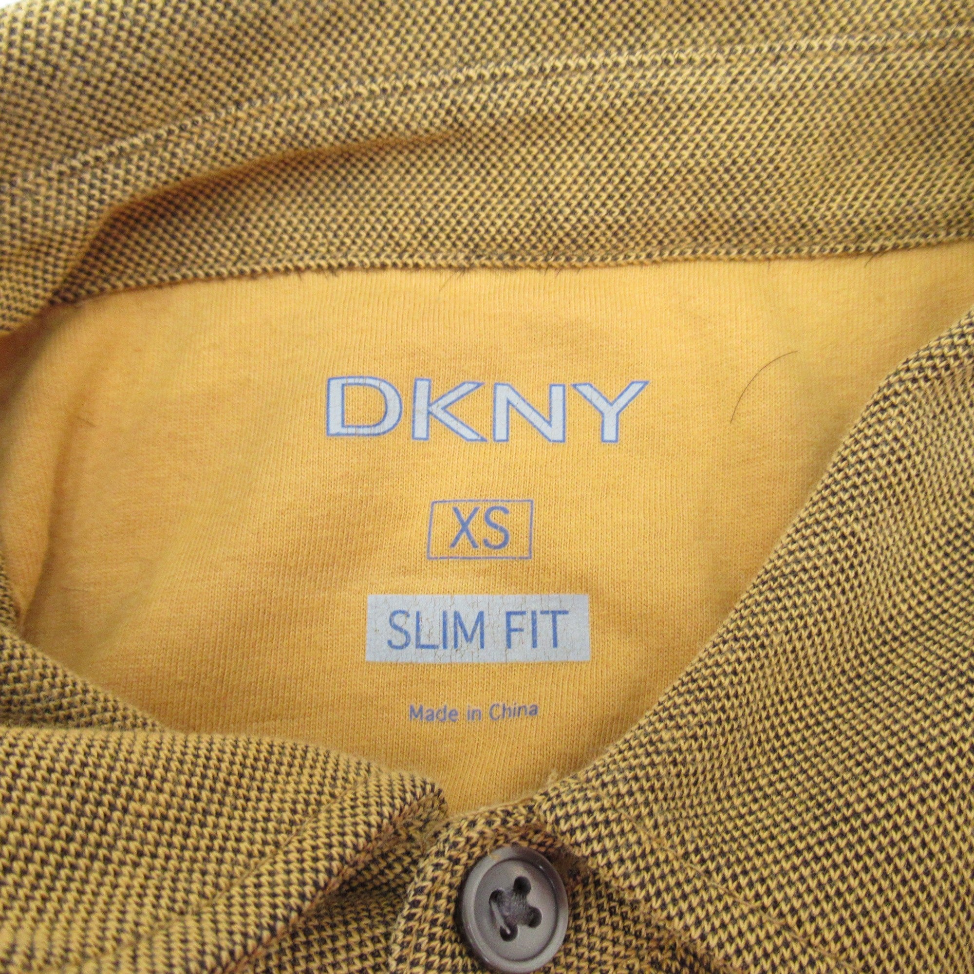 label image for DKNY Polo T Shirt Slim XS Mustard Womenswear | Preloved