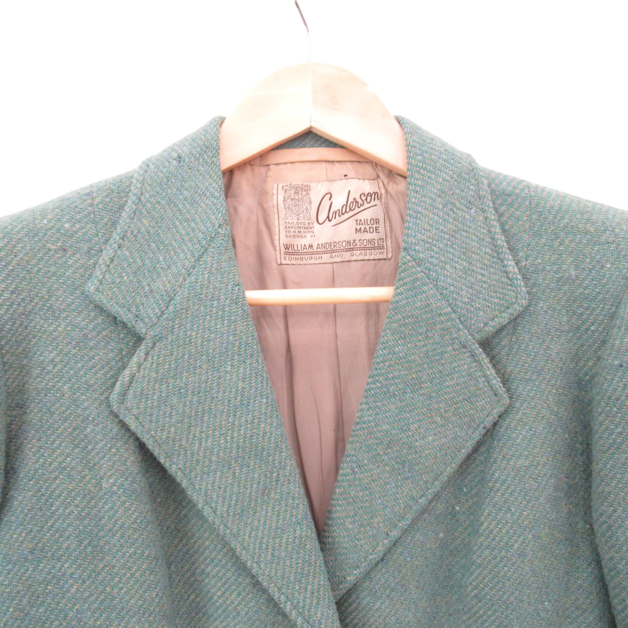 collar image for Anderson Vintage Blazer Jacket UK 12 Green Womenswear | Pre-loved