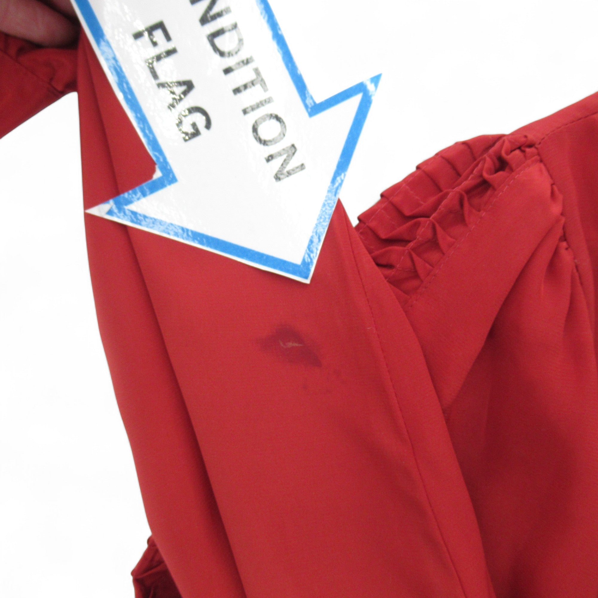 condition image for Jacques Vert Vintage Blouse Shirt Red UK 12 Womenswear | Pre - loved