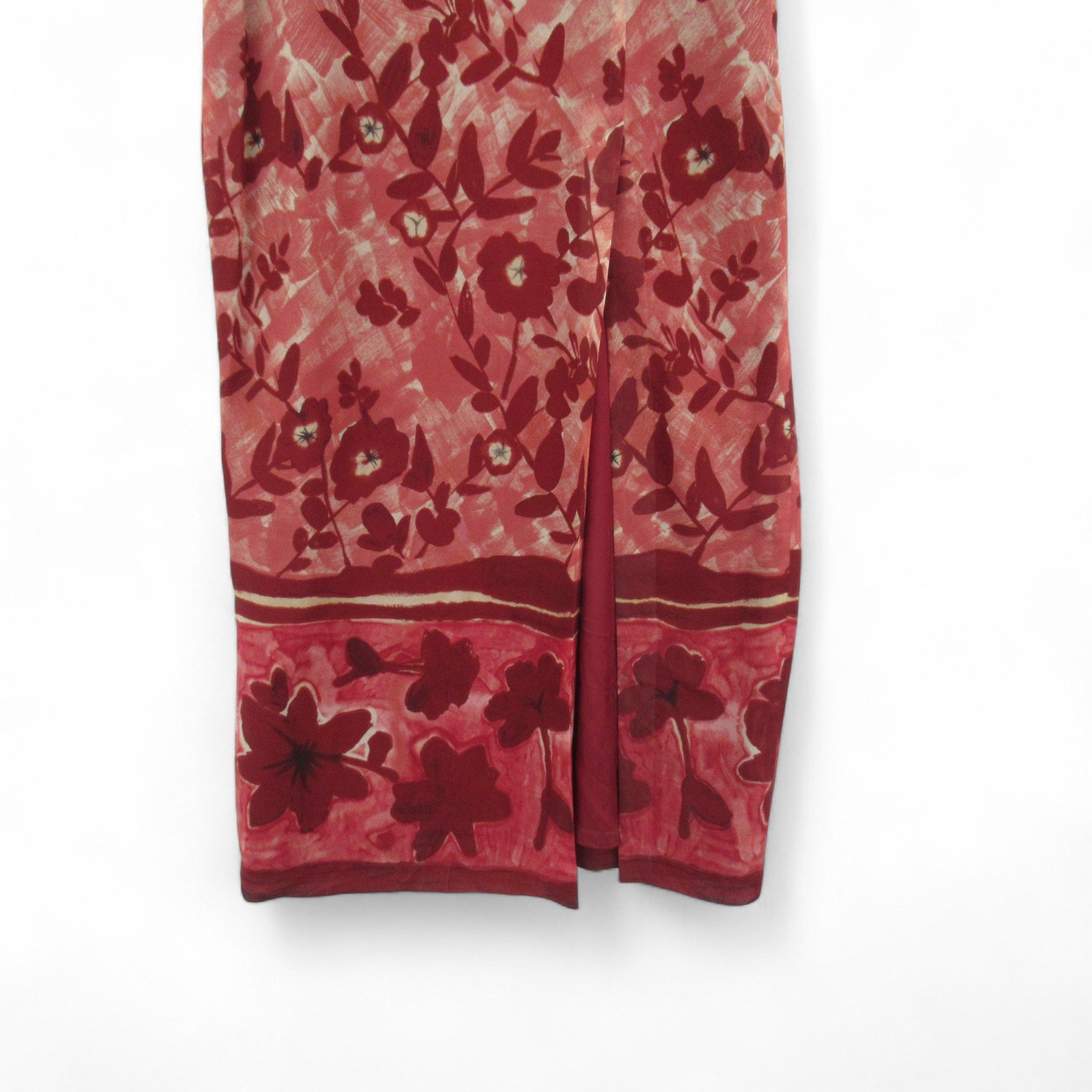 front slit image for Pearce Fionda 100% Silk Dress UK 14 Red Womenswear | Pre-loved