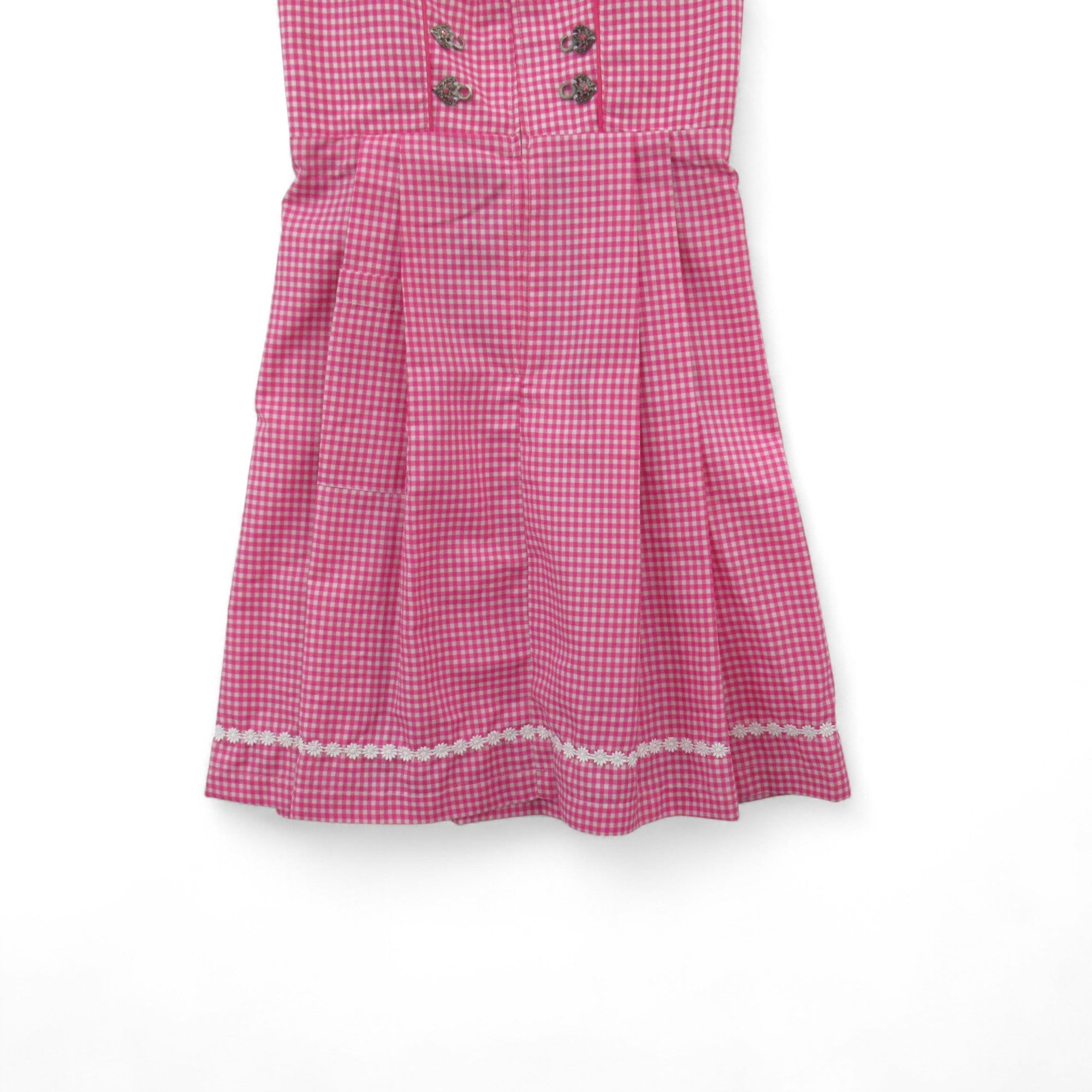 bottom image for Original Steindl Gingham Vintage Dress Pink Small Womenswear | Pre-loved