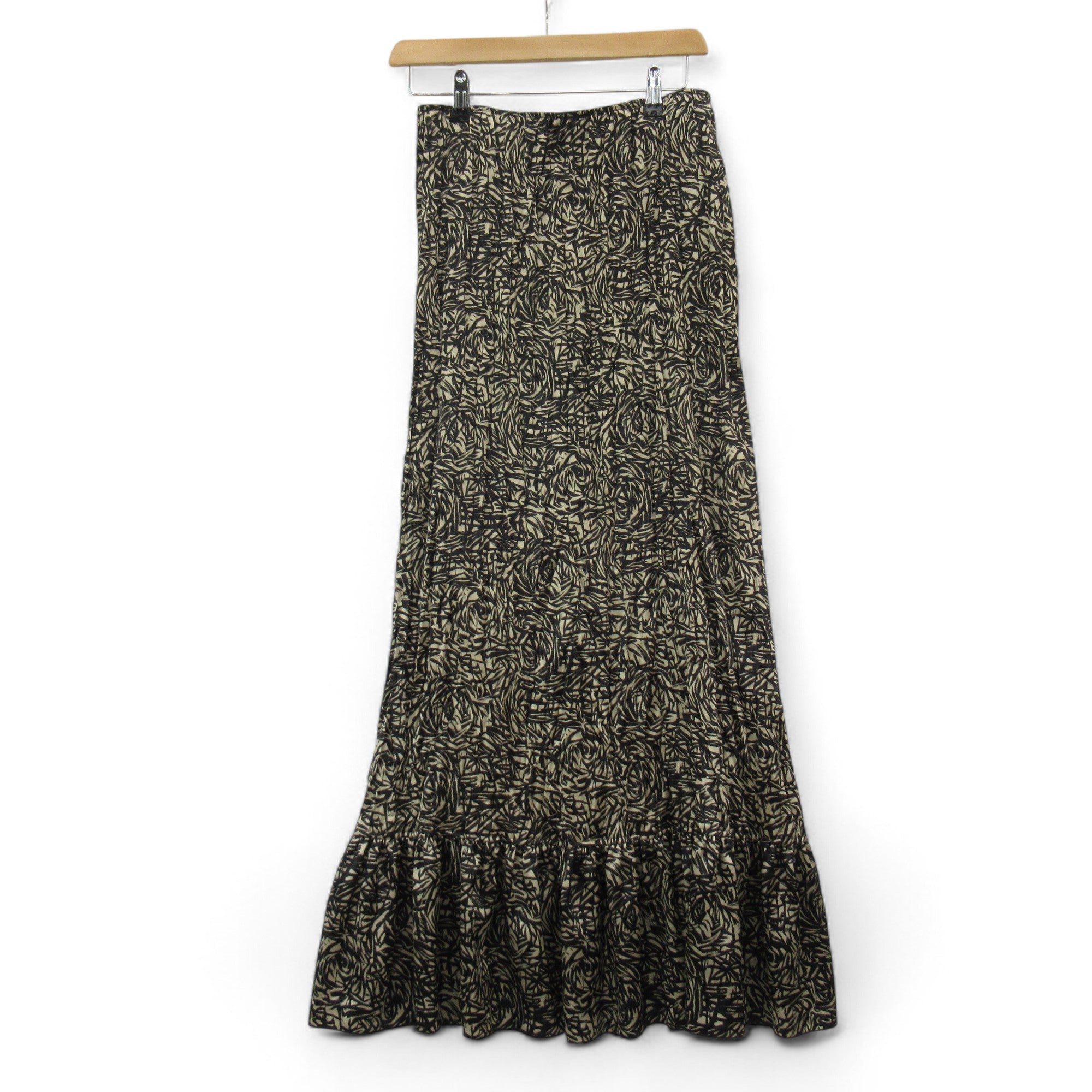 skirt image for Hammer Silk Blouse Skirt Outfit Black Gold UK 14 Womenswear | Pre-loved