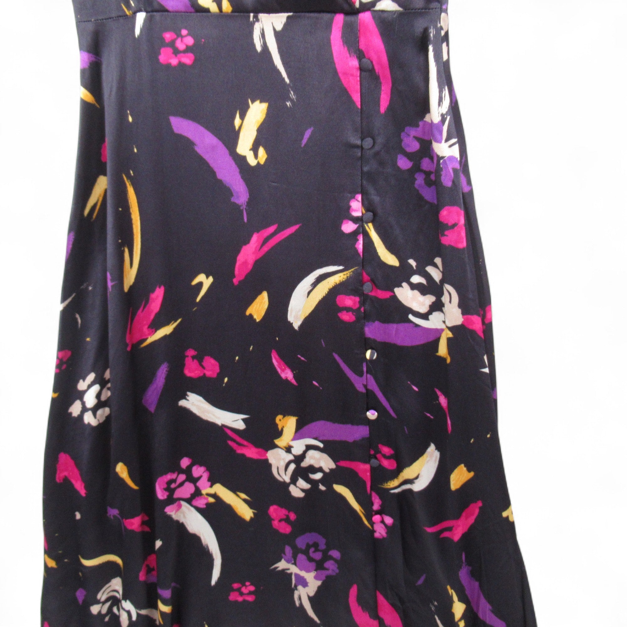 bottom image for Monsoon Satin Midi Dress UK 8 Multicoloured Womenswear | Pre-loved 