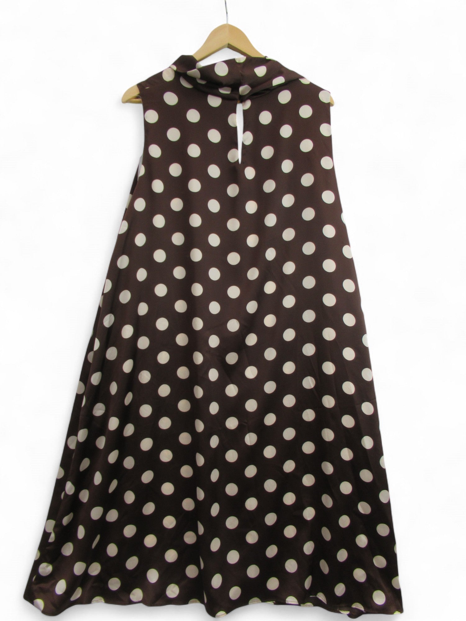 back image for Live Unlimited Spotty Dress Brown UK 24 Womenswear | Pre-loved