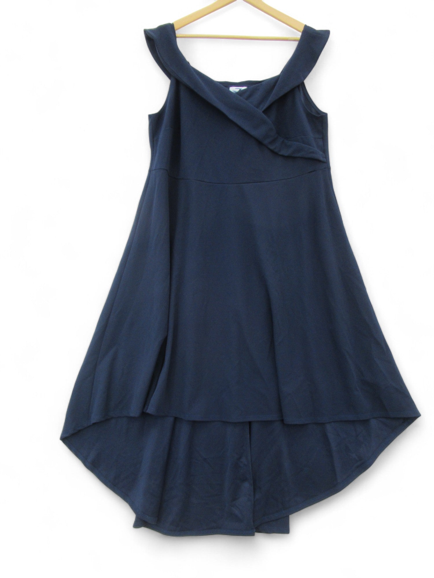front image for Yours High Waist Dress Navy Blue UK 24 Womenswear | Pre-loved