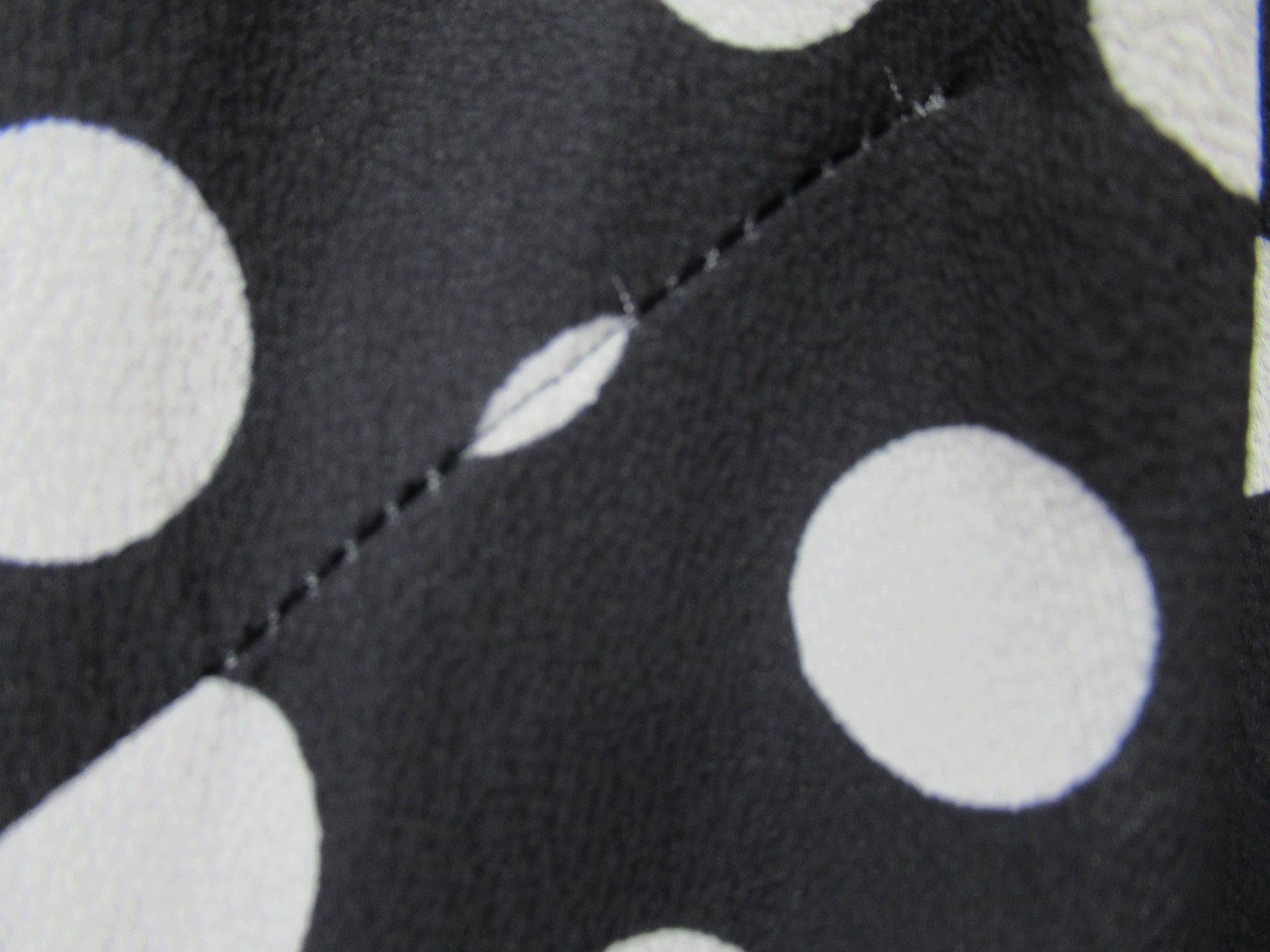 stitching image for Yours Spotty Dress Black White UK 26/28 Womenswear | Pre-loved