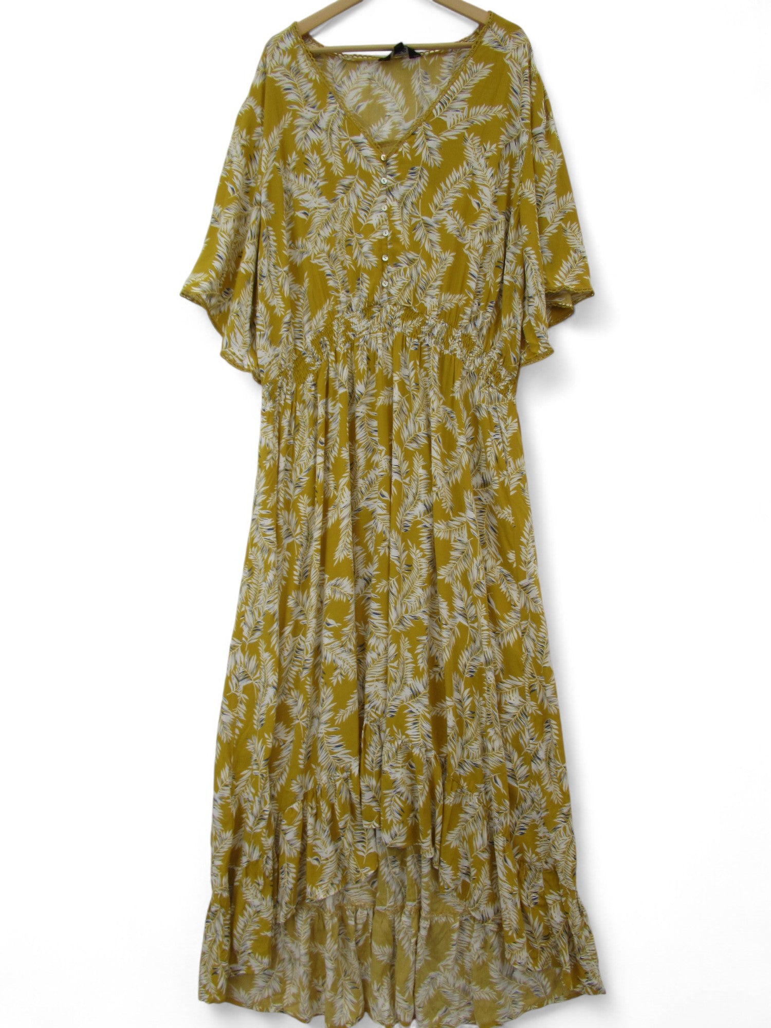 front image for Long Tall Sally Dress Ochre Yellow UK 26-28 Womenswear | Pre-loved